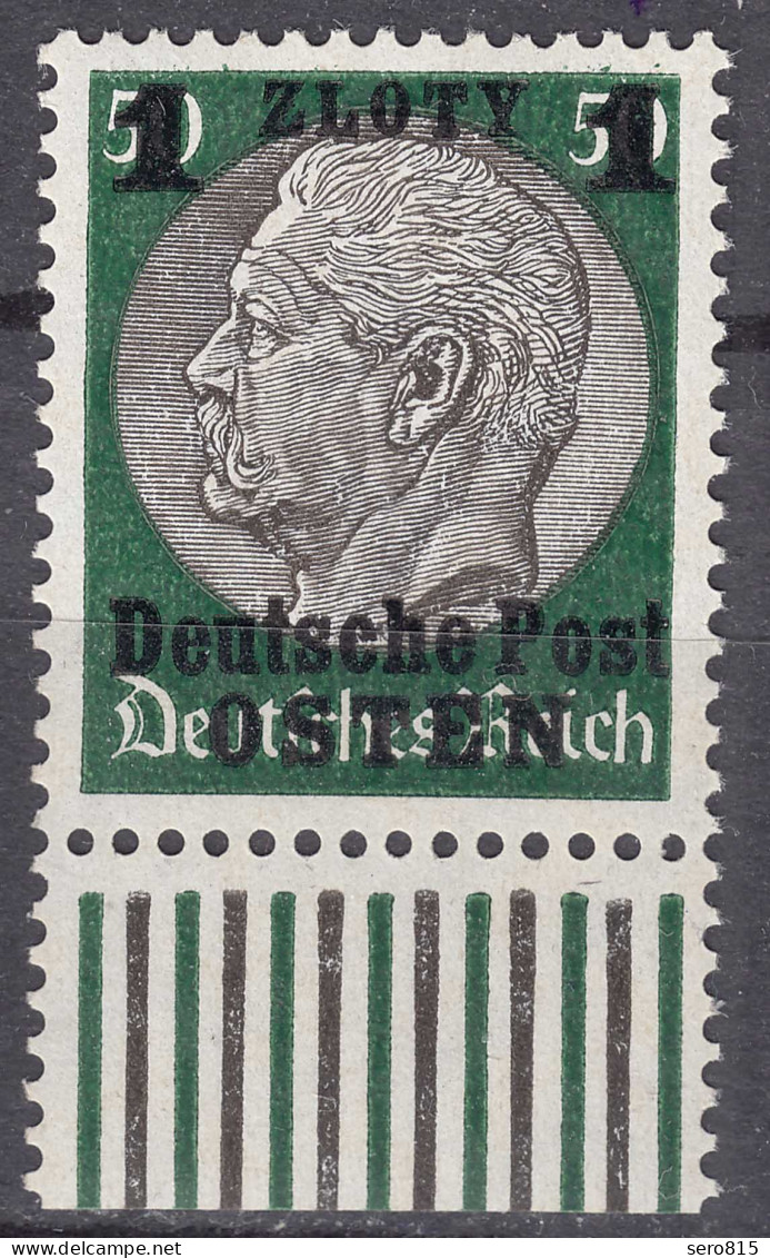 Generalgouvernement 1939 Mi.12 Postfrisch MNH 1 Zl. Auf 50 Pfg.     (70569 - Ocupación 1938 – 45