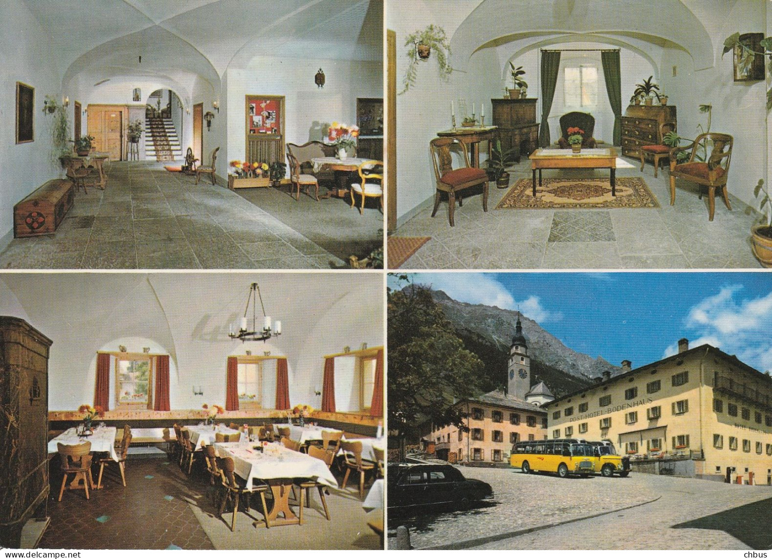 Autobus, Bus; Postauto, Car Postal, Splügen Hotel Bodenhaus - Splügen