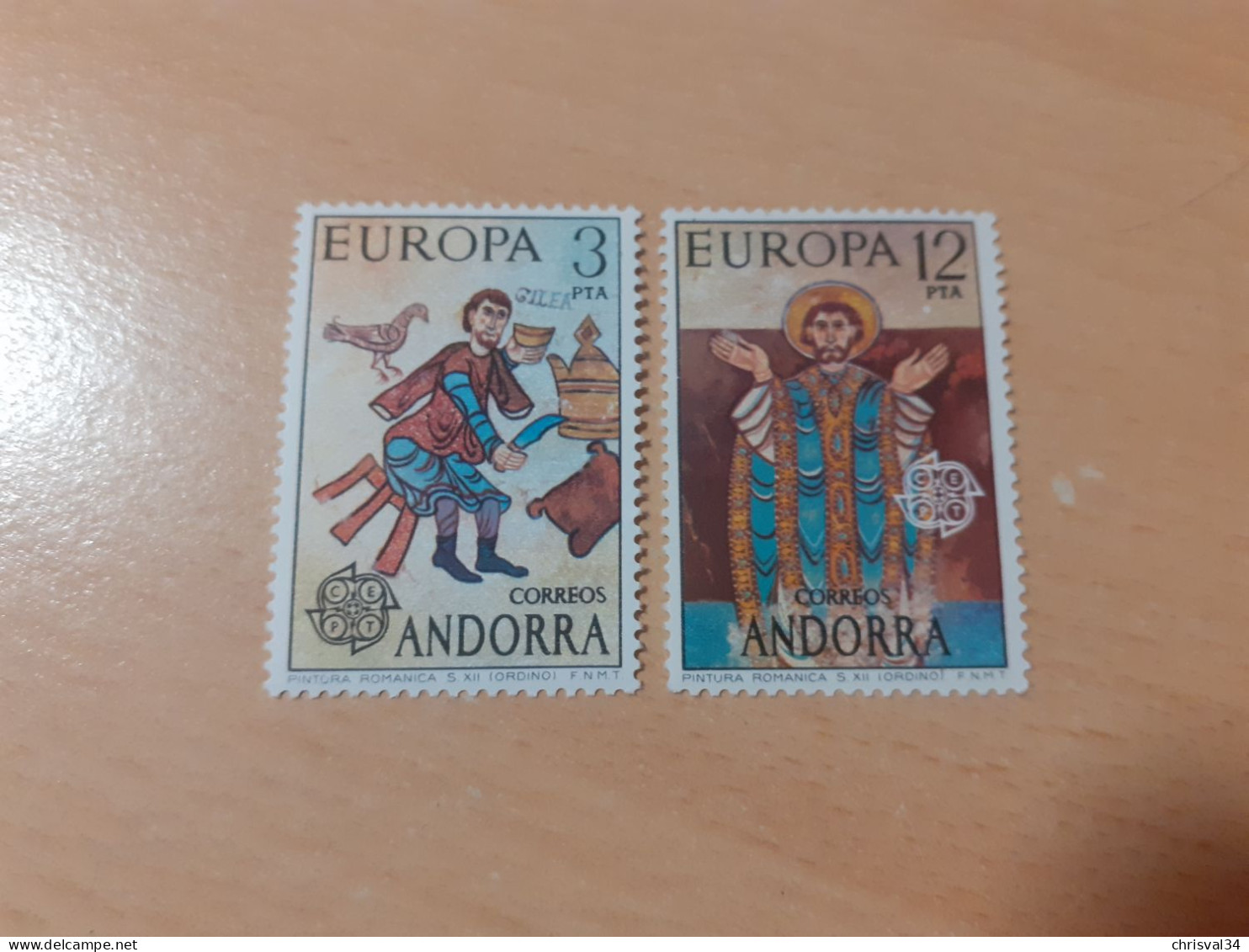 TIMBRES  ANDORRE  ESPAGNOL  EUROPA   1975    N  89 / 90   COTE  4,50  EUROS      NEUFS  LUXE** - 1975