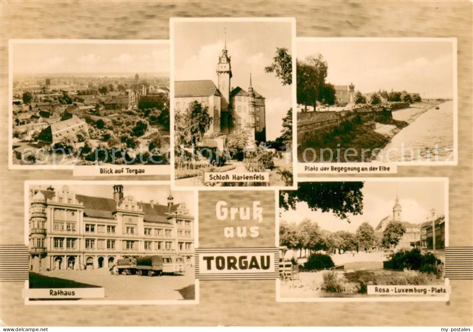 73751117 Torgau Panorama Schloss Hartenfels Platz Der Begegnung An Der Elbe Rath - Torgau