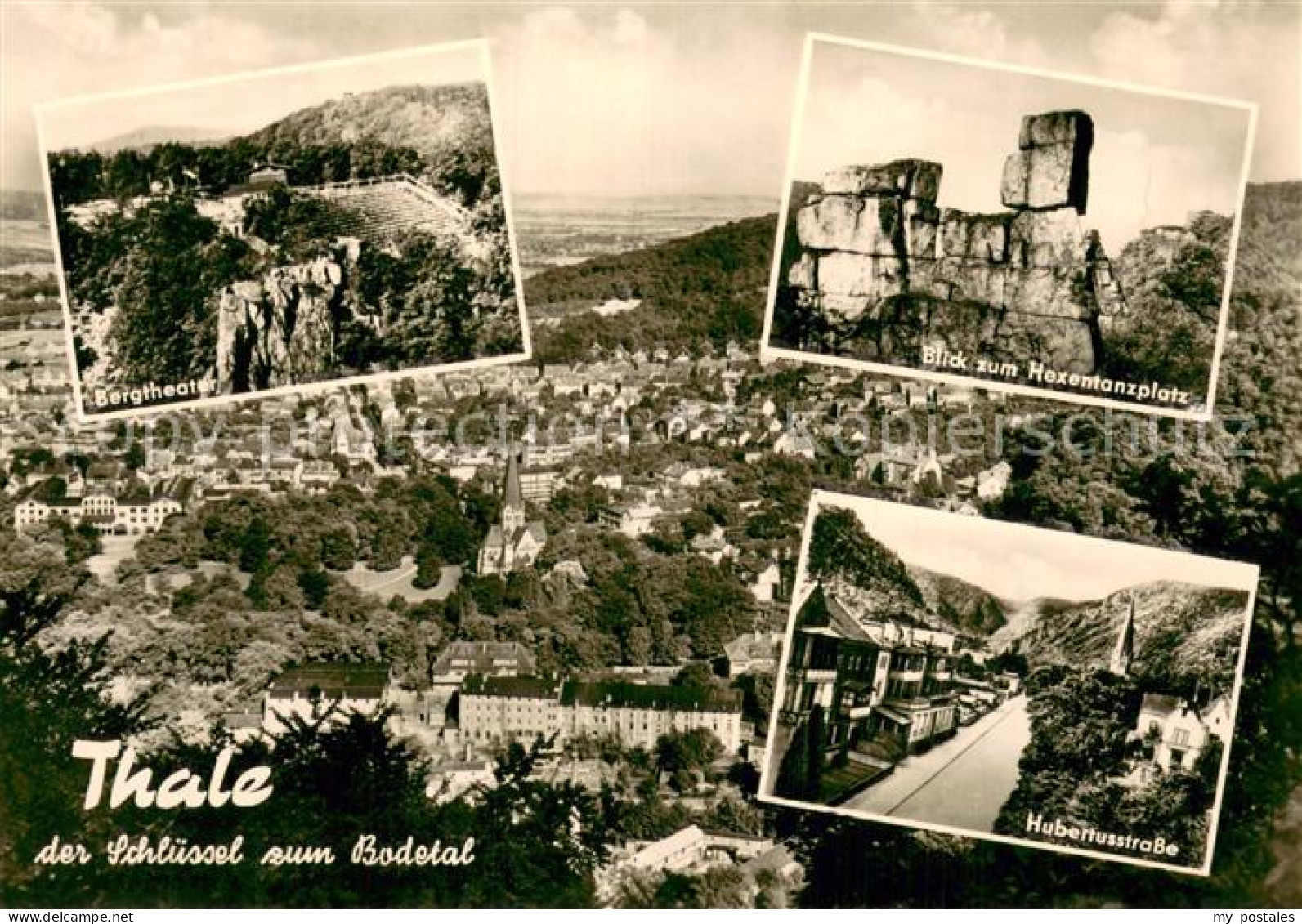 73751094 Thale Harz Bergtheater Blick Zum Hexentanzplatz Hubertusstrasse Thale H - Thale