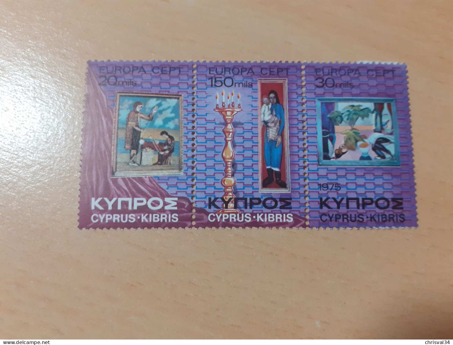 TIMBRES  CHYPRE  EUROPA   1975    N  420  A  422   COTE  2,50  EUROS      NEUFS  LUXE** - 1975