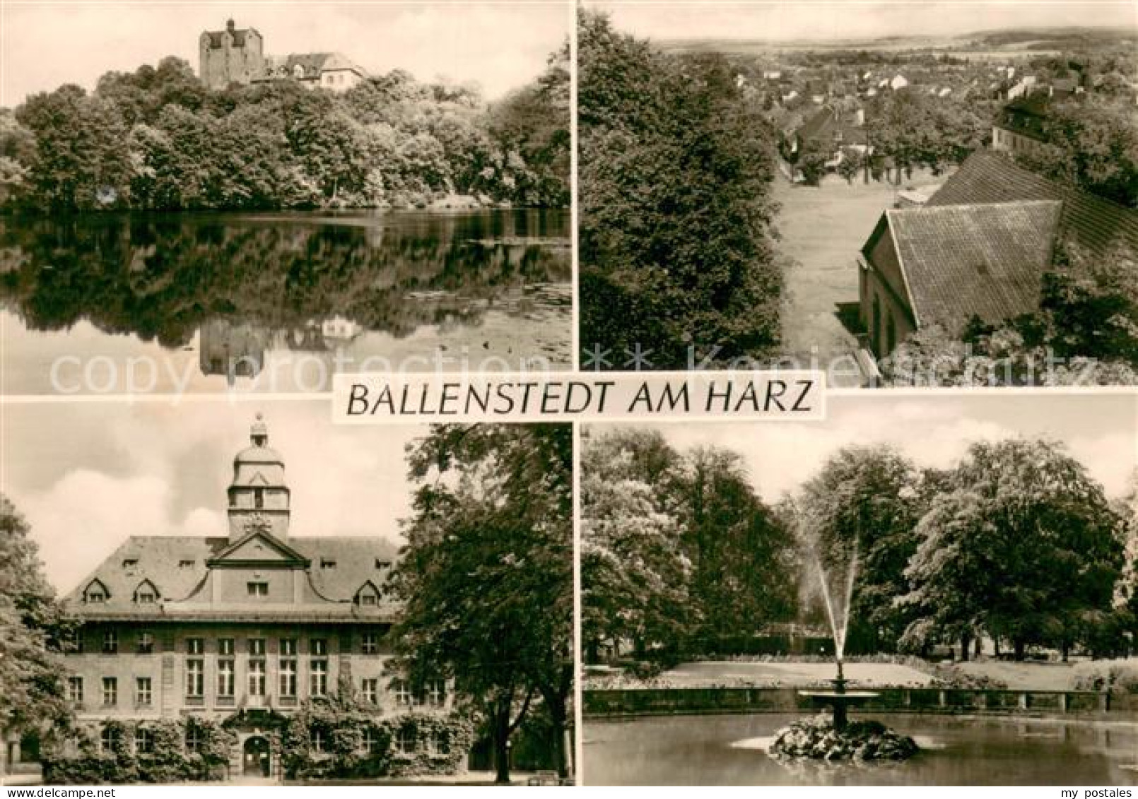 73751069 Ballenstedt Panorama Teilansichten Jugendherberge Park Fontaene Ballens - Ballenstedt