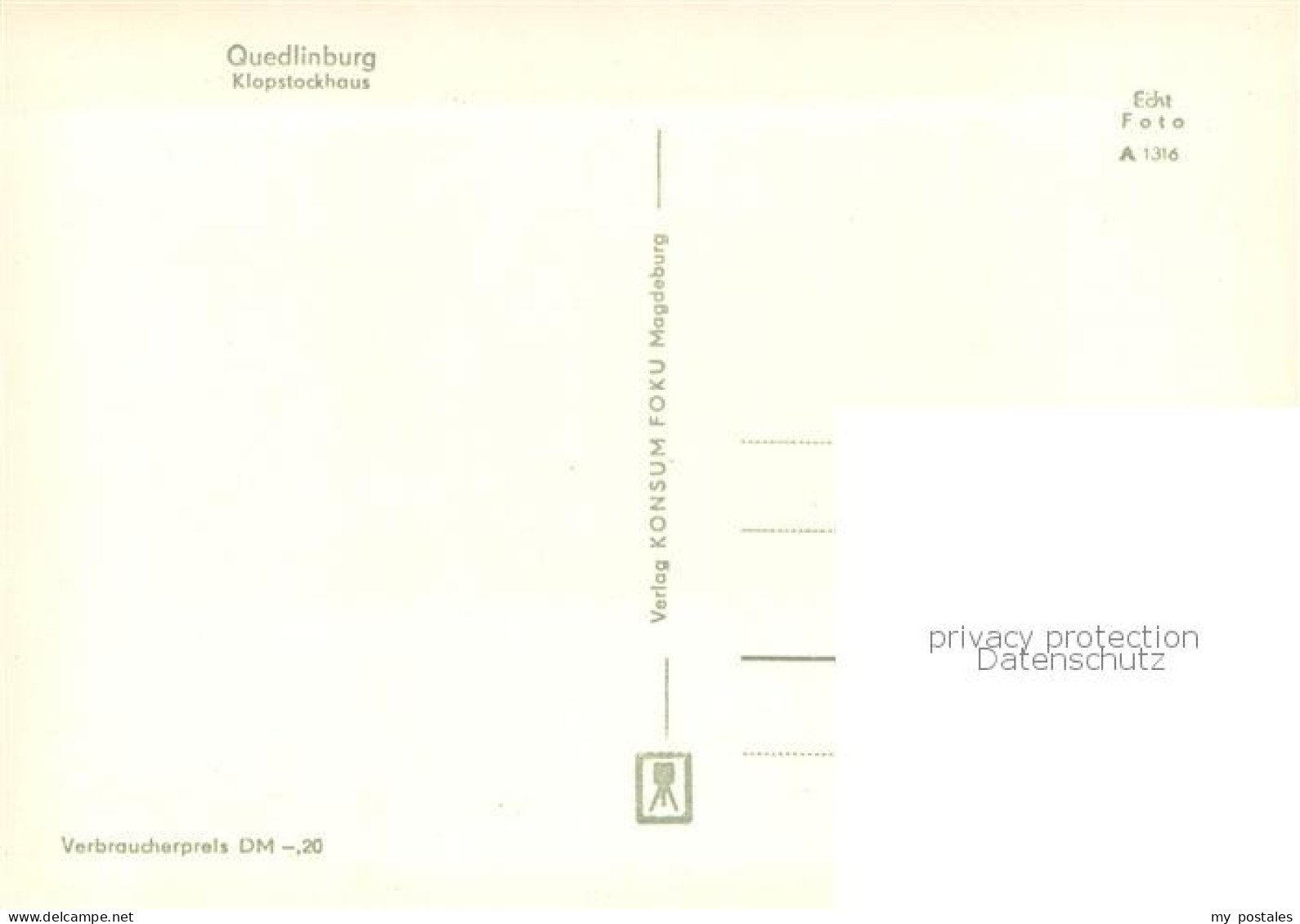 73751061 Quedlinburg Klopstockhaus Quedlinburg - Autres & Non Classés