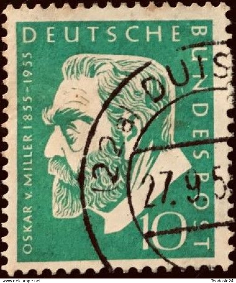 BRD 1955 - MiNr: 209 Oskar V. Miller - Used Stamps