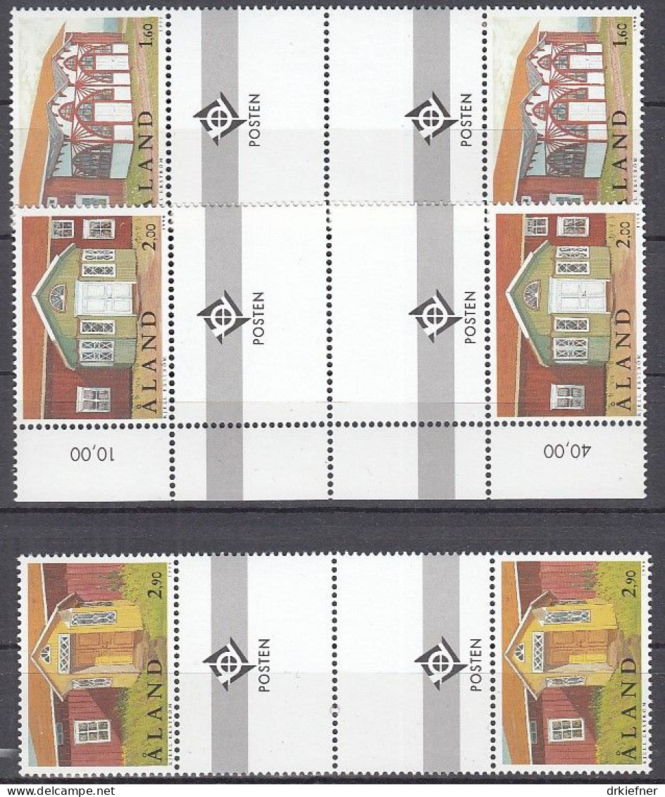 ALAND  145-147, Mit Doppel-Zierfeld, Postfrisch **, Veranden, 1998 - Aland