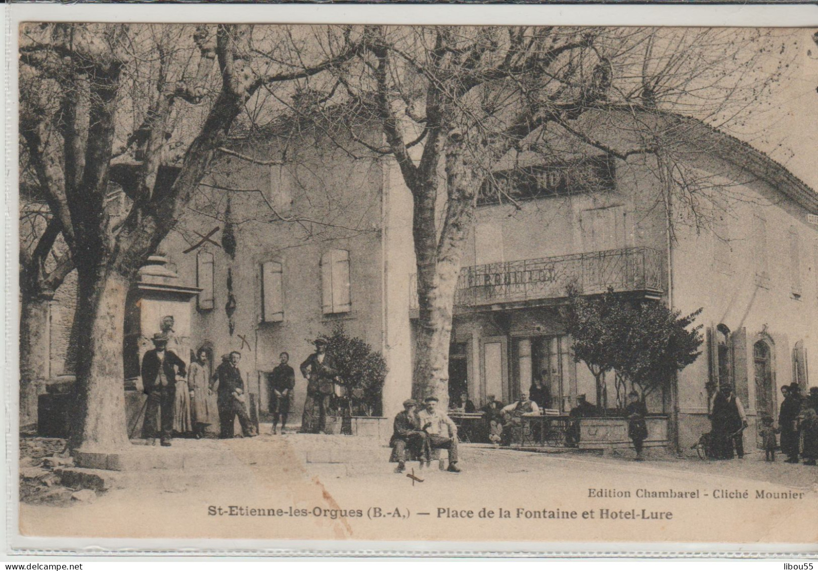 St-ETIENNE -les-ORGUES Place De La Fontaine Et Hotel -Lure - Altri & Non Classificati