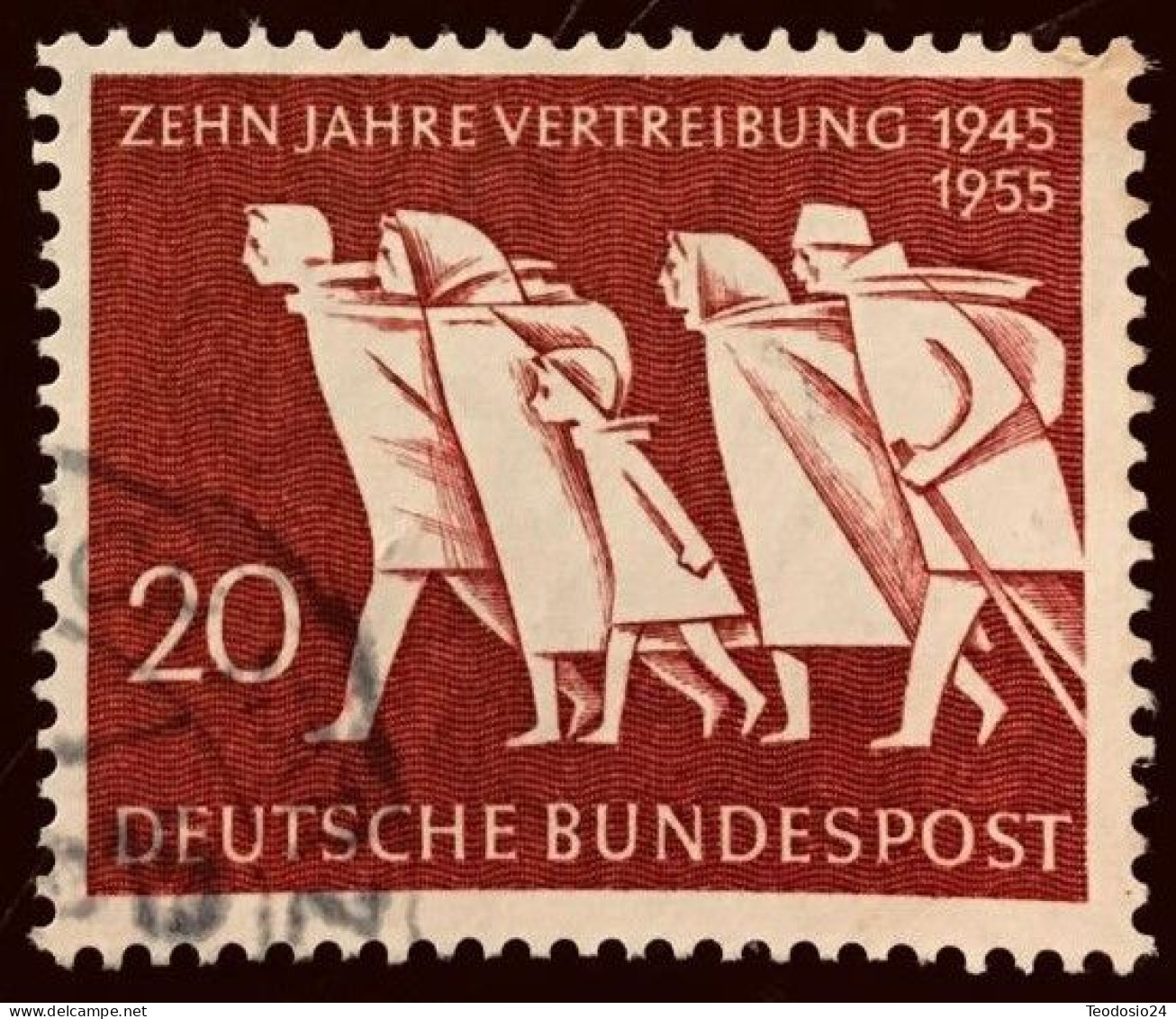 Germany 1955 Compulsory Fugitive Mi 215 - Usati