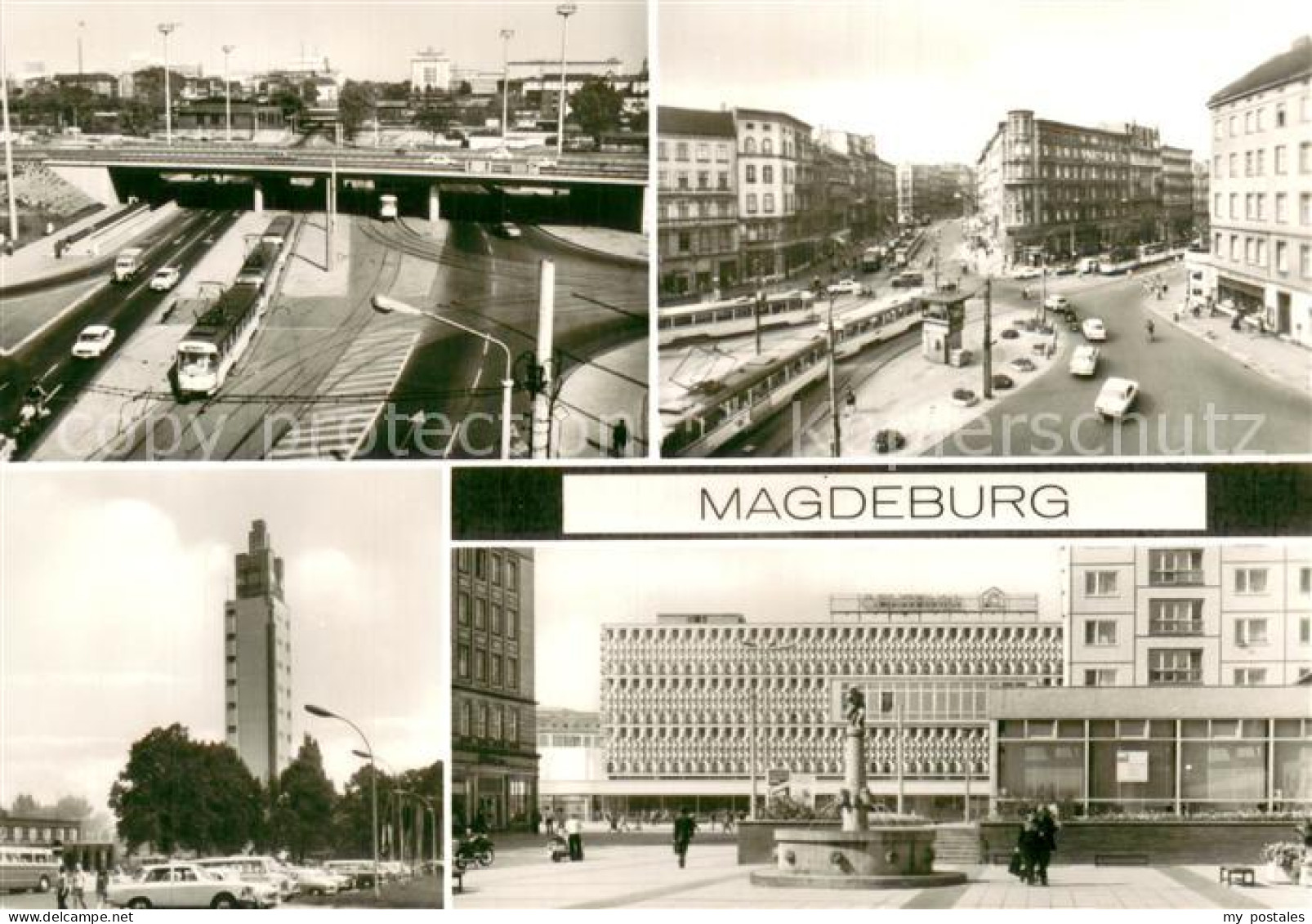 73750903 Magdeburg Damschke Platz Hesselbachplatz Aussichtsturm Centrum Warenhau - Maagdenburg