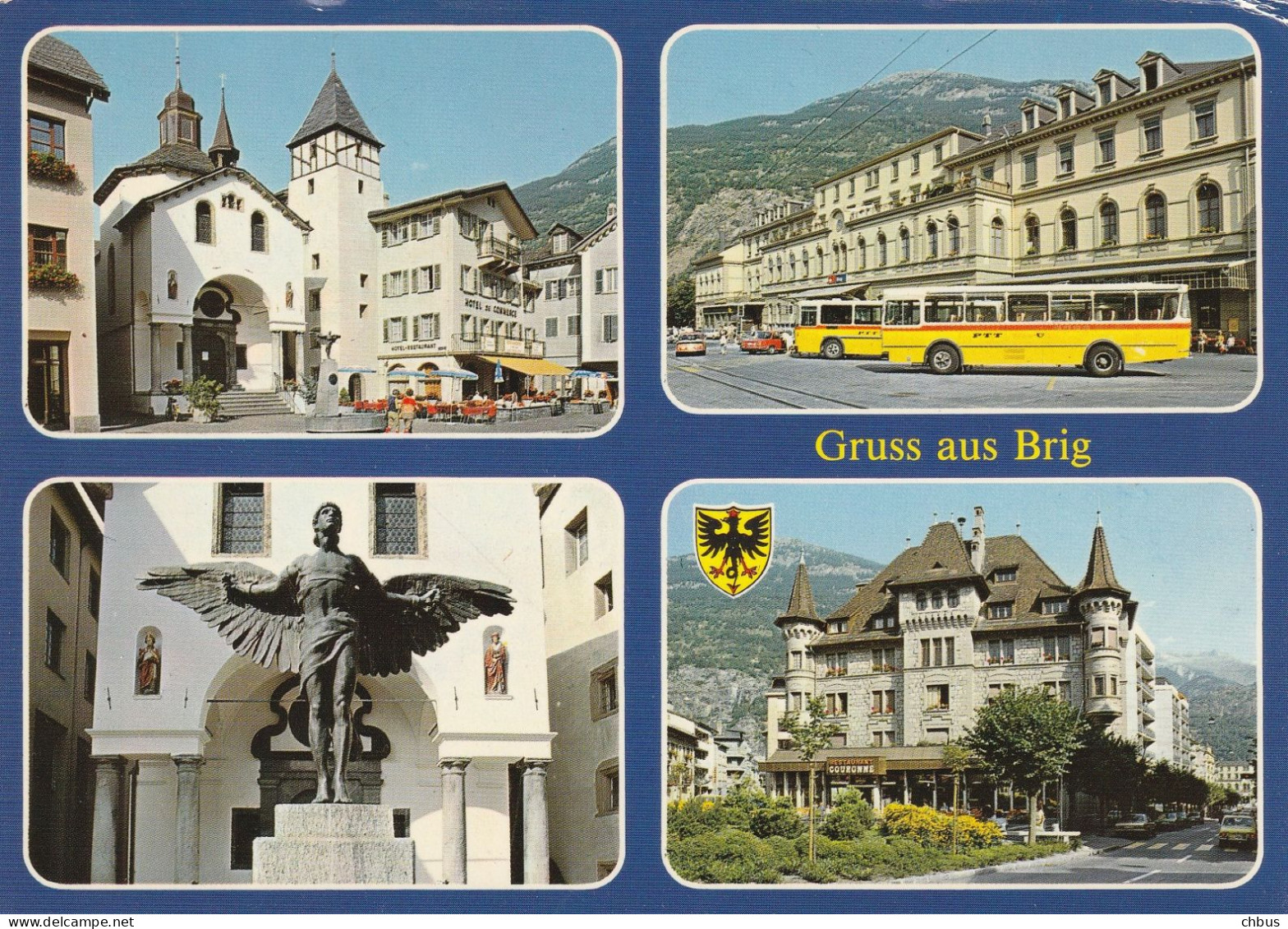 Autobus, Bus; Postauto, Car Postal, Bahnhof, Gare - Brigue-Glis 