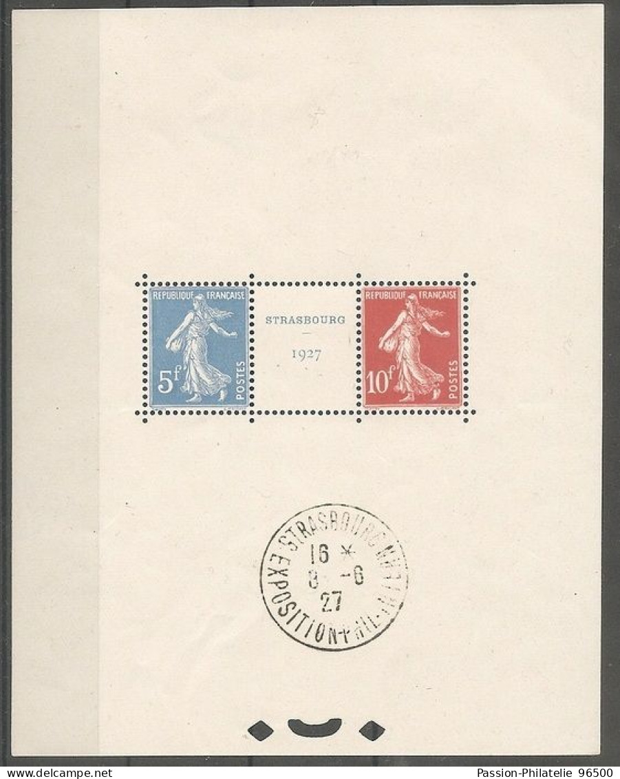 BLOC FEUILLET STRASBOURG 1927 - OBLITERATION HORS TIMBRES - GOMME INTACTE - Oblitérés