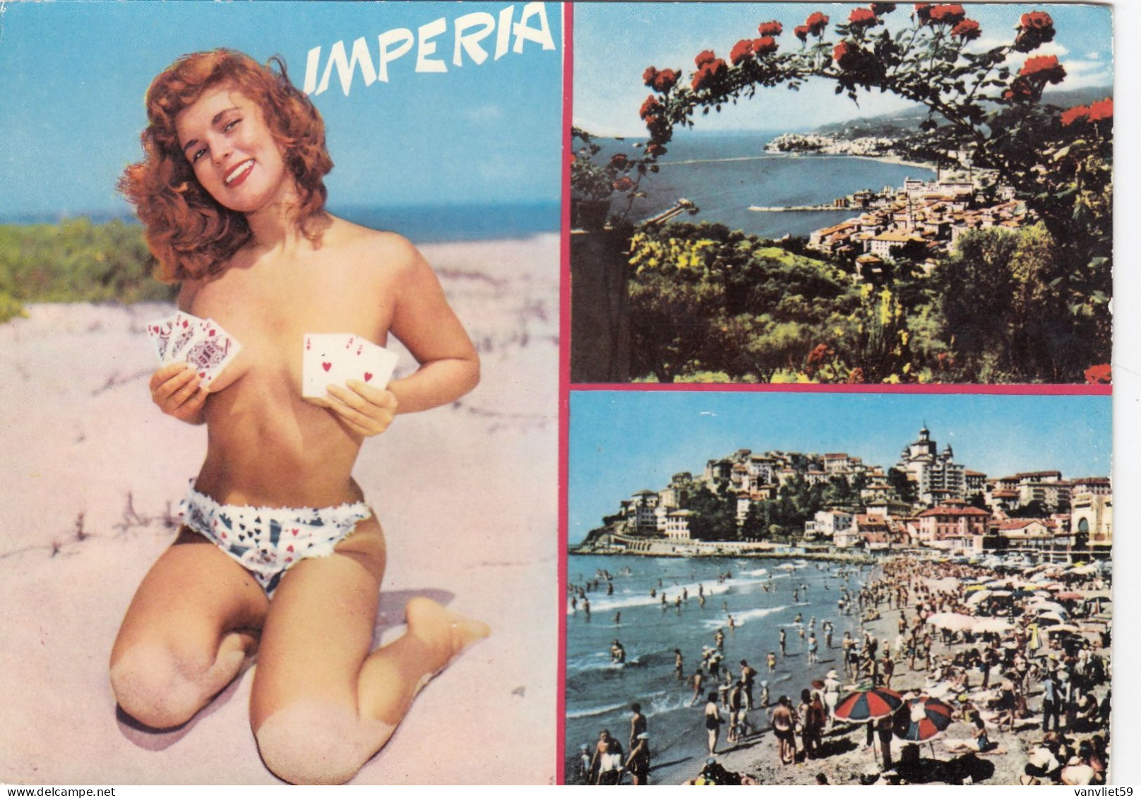 WOMAN-DONNA-LADY-PIN UP-SEXI-GIRL-MODELLA-BIKINI-ITALY-3 CARTOLINE VERA FOTOGRAFIA-UNA VIAGGIATA NEL 1966 - Pin-Ups