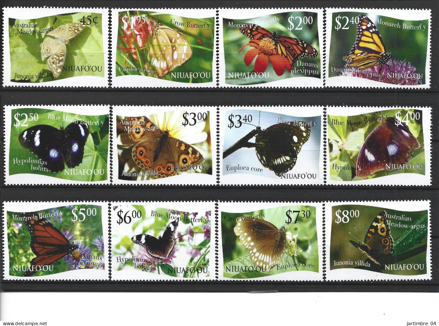 2012 Tonga NIUAFO'OU 321-32** Papillons, Série Complète, Côte 90.00 - Tonga (1970-...)