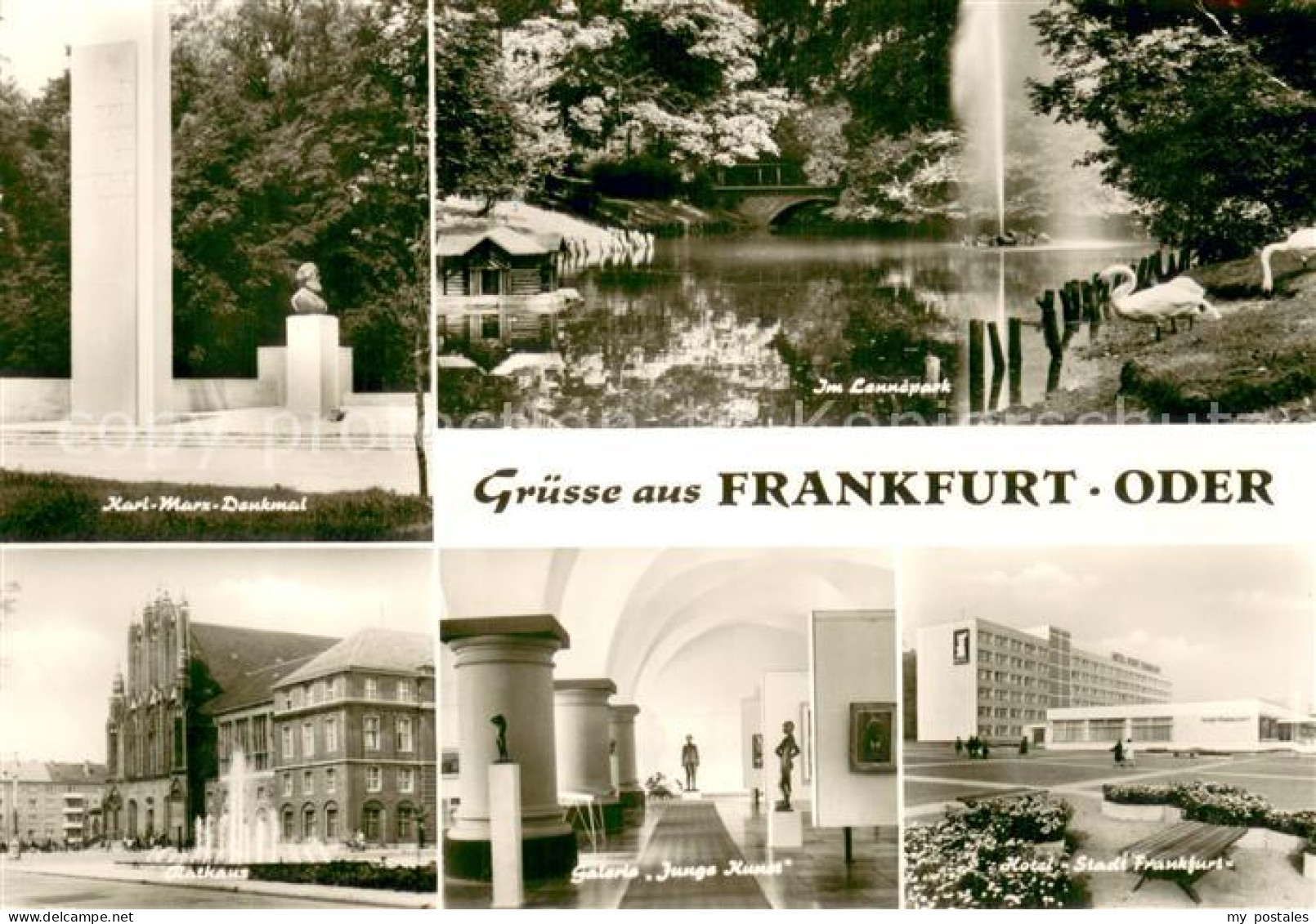 73750820 Frankfurt Oder Karl Marx Denkmal Im Lennepark Rathaus Galerie Junge Kun - Frankfurt A. D. Oder