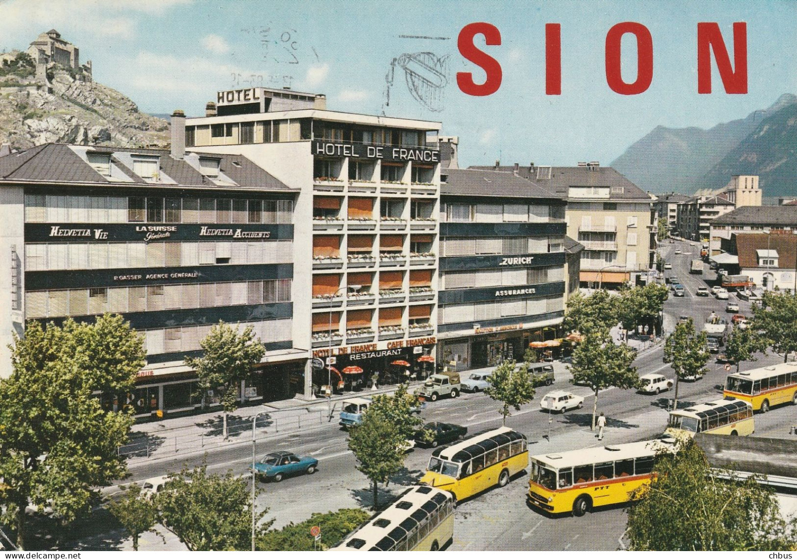 Autobus, Bus; Postauto, Car Postal, Gare Postale; Bahnhof, Sion - Sion