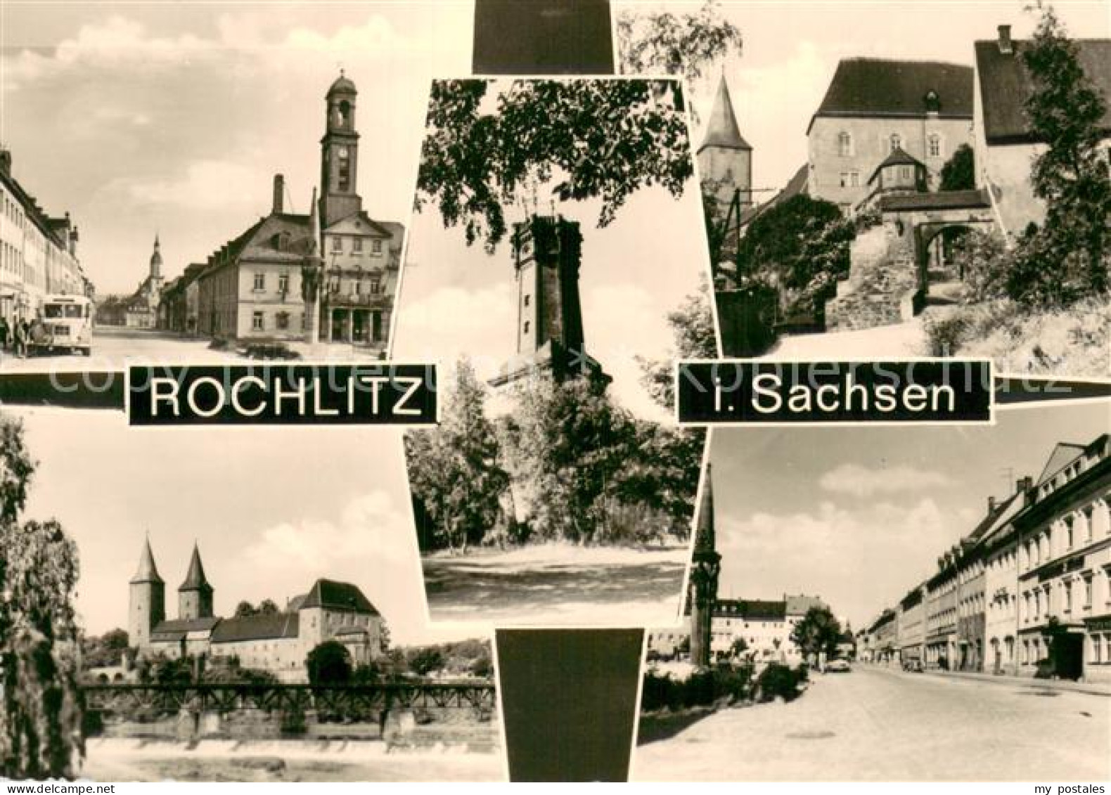 73750806 Rochlitz Sachsen Rathaus Kirche Strassenpartie Rochlitz Sachsen - Rochlitz