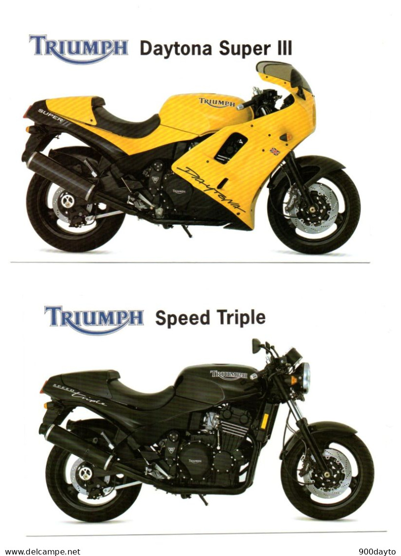 Lot De 4 CP. MOTO. Triumph. - Motorräder