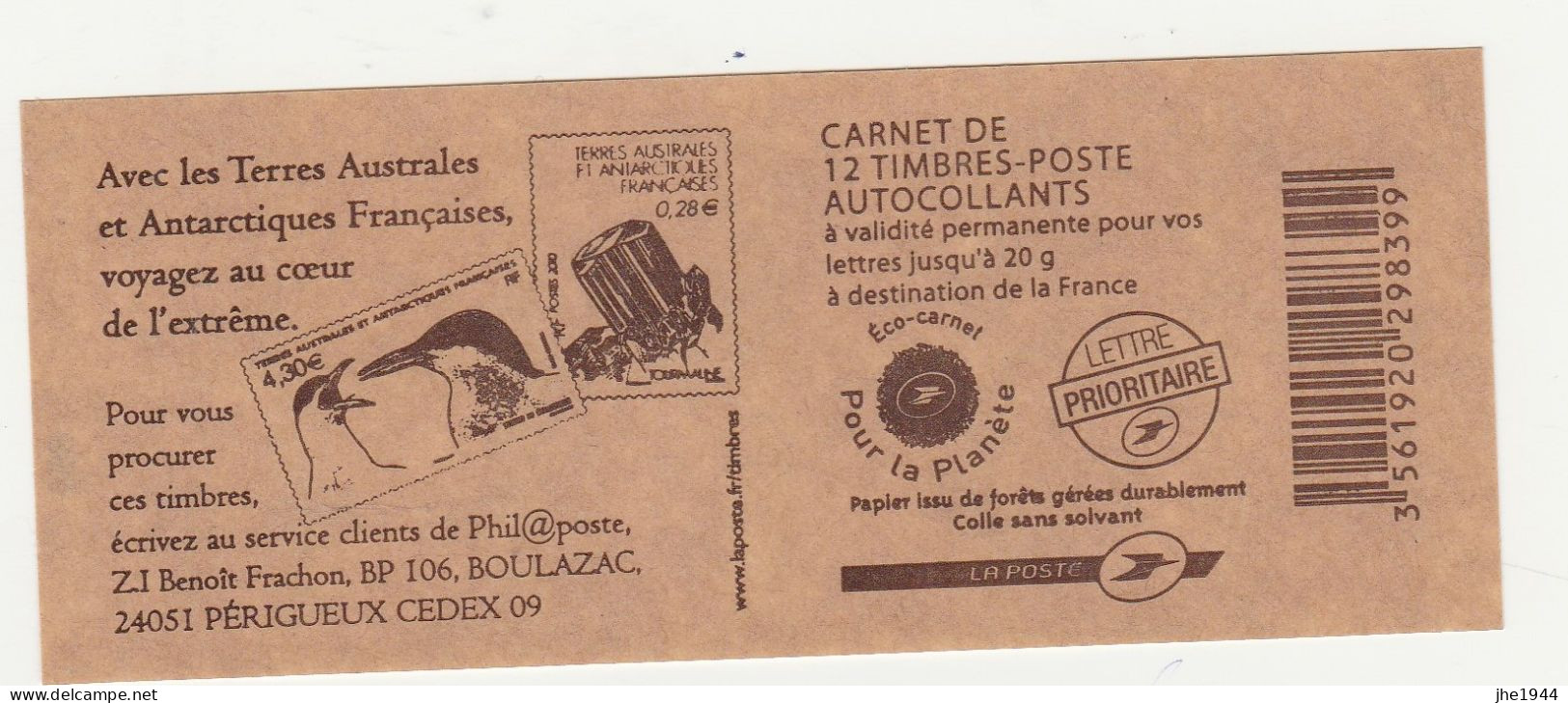 France Carnet N° 4197-C26 ** Terres Australes... - Andere & Zonder Classificatie