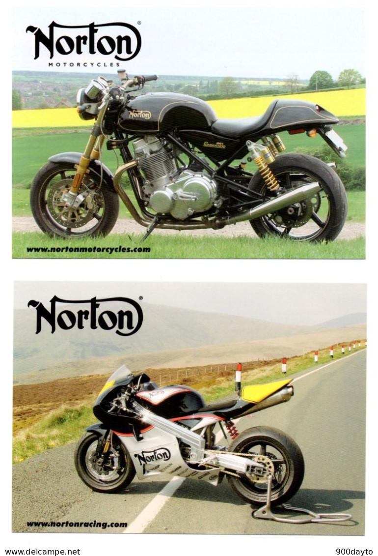 Lot De 4 CP. MOTO. Norton. Série Complète. - Motorbikes