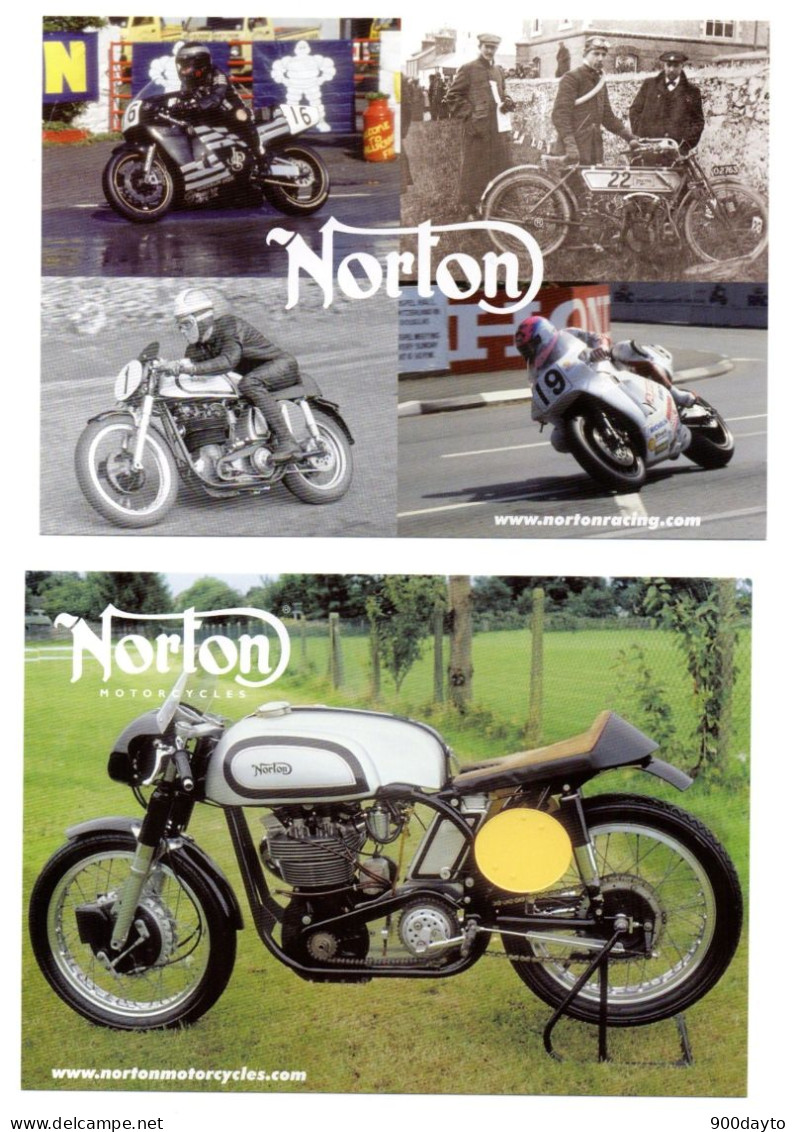 Lot De 4 CP. MOTO. Norton. Série Complète. - Motorbikes