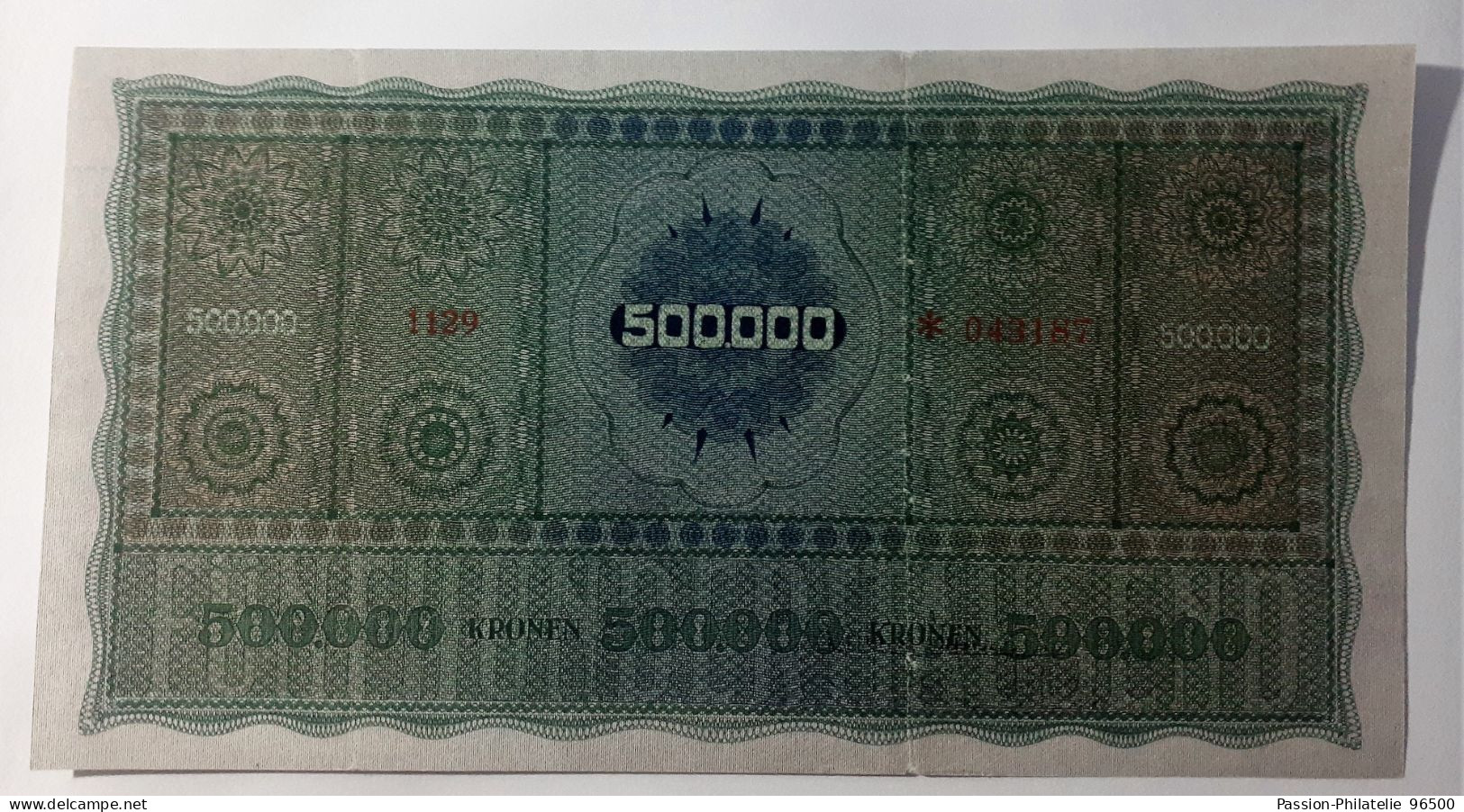 HERVORRAGEND ERHALTENE RARE UND SCHÖNE BANKNOTE ZU 500000 Kr 1922 KM#84 - Oostenrijk