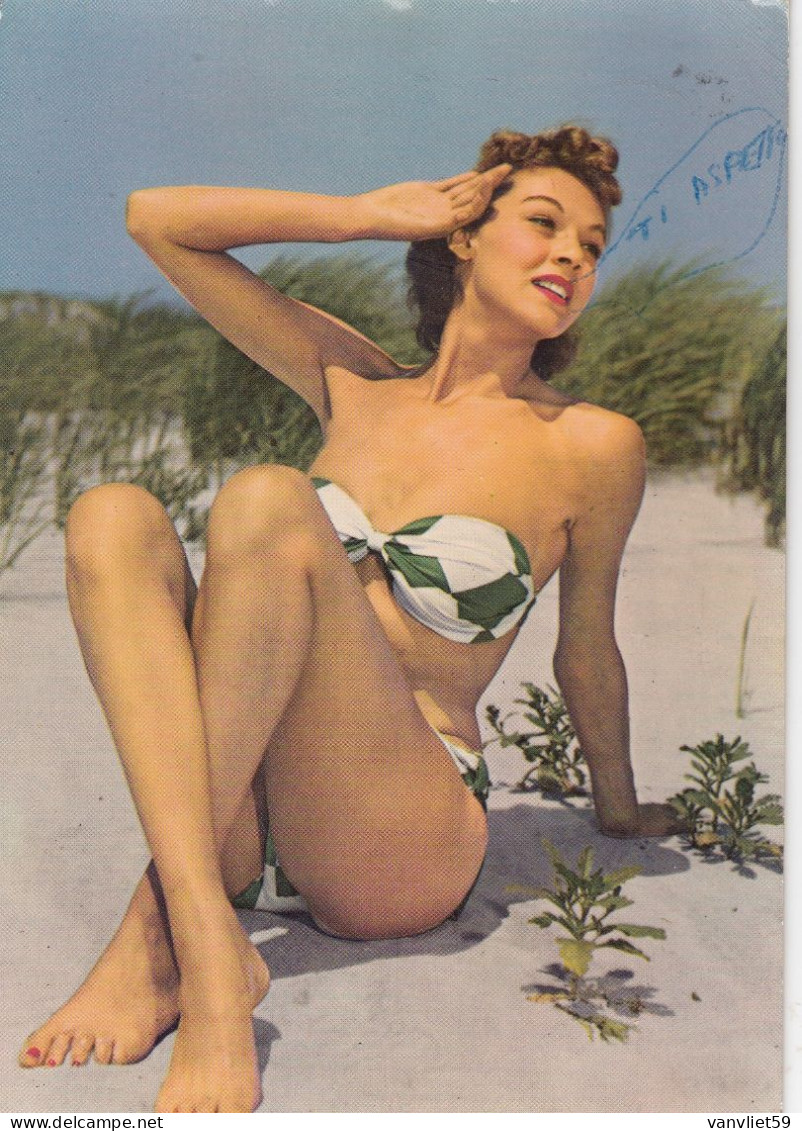 WOMAN-DONNA-LADY-PIN UP-SEXI-GIRL-MODELLA-BIKINI-ITALY-2 CARTOLINE VERA FOTOGRAFIA VIAGGIATE NEL 1958-1959 - Pin-Ups