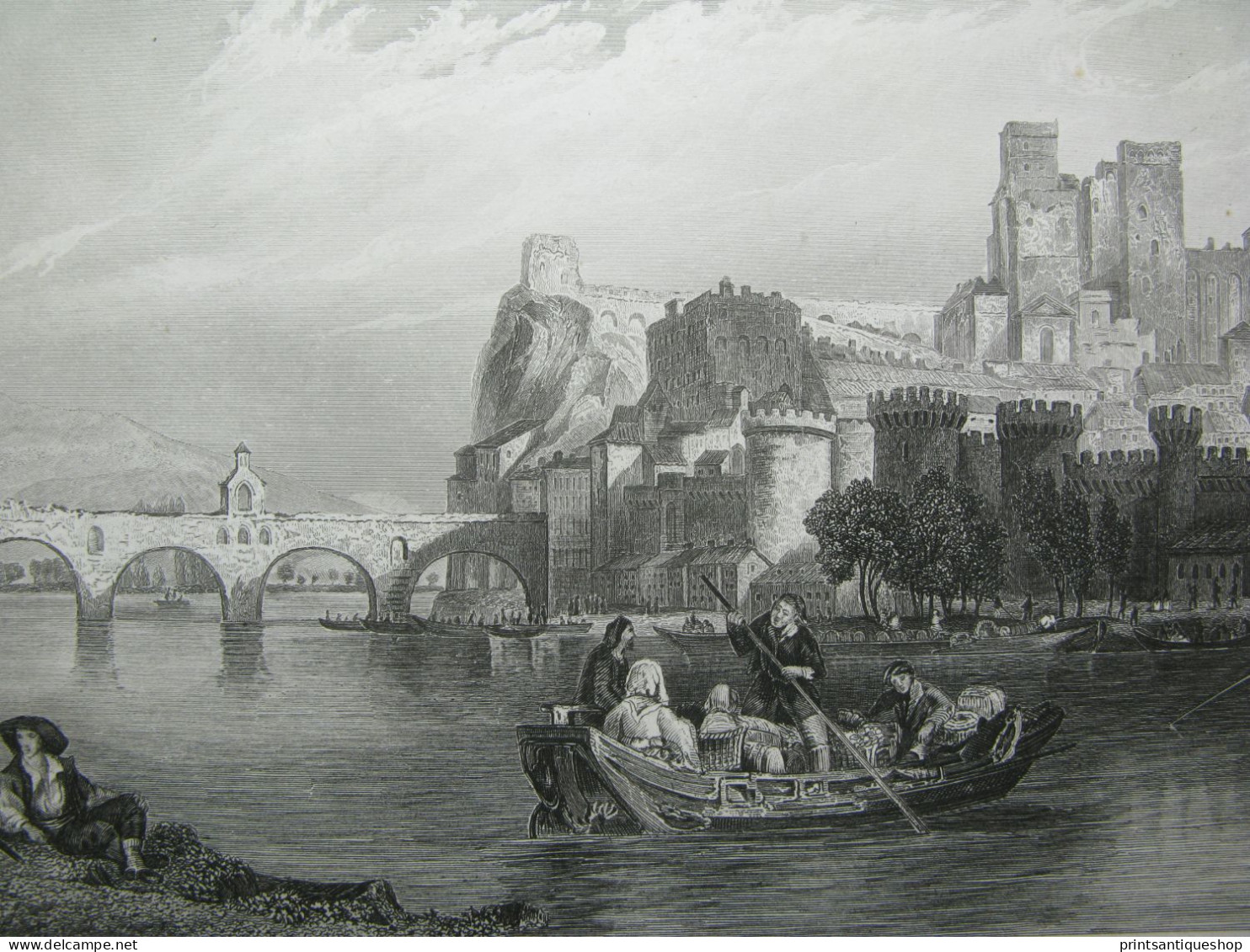 France Gravure Originale Vaucluse, Avignon, Palais Des Papes - Prints & Engravings