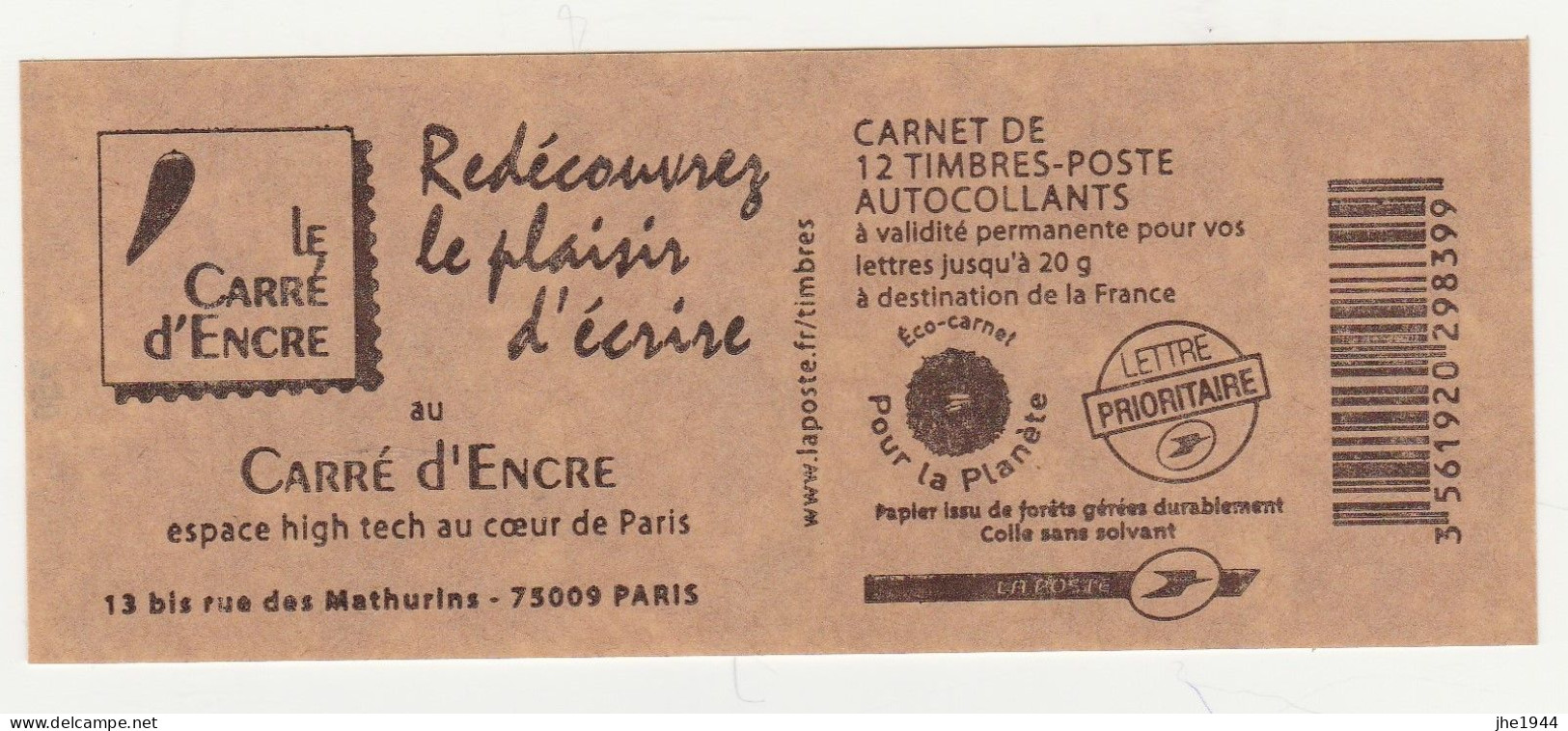 France Carnet N° 4197-C22 ** Le Carré D'encre, Neuf - Andere & Zonder Classificatie