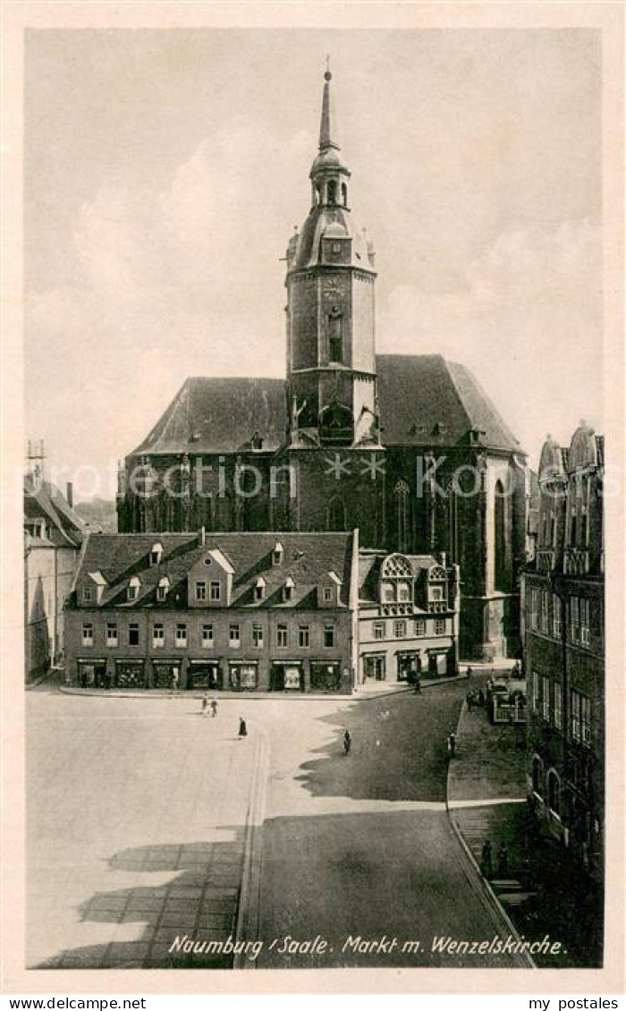 73748855 Naumburg  Saale Markt Mit Wenzelskirche  - Naumburg (Saale)