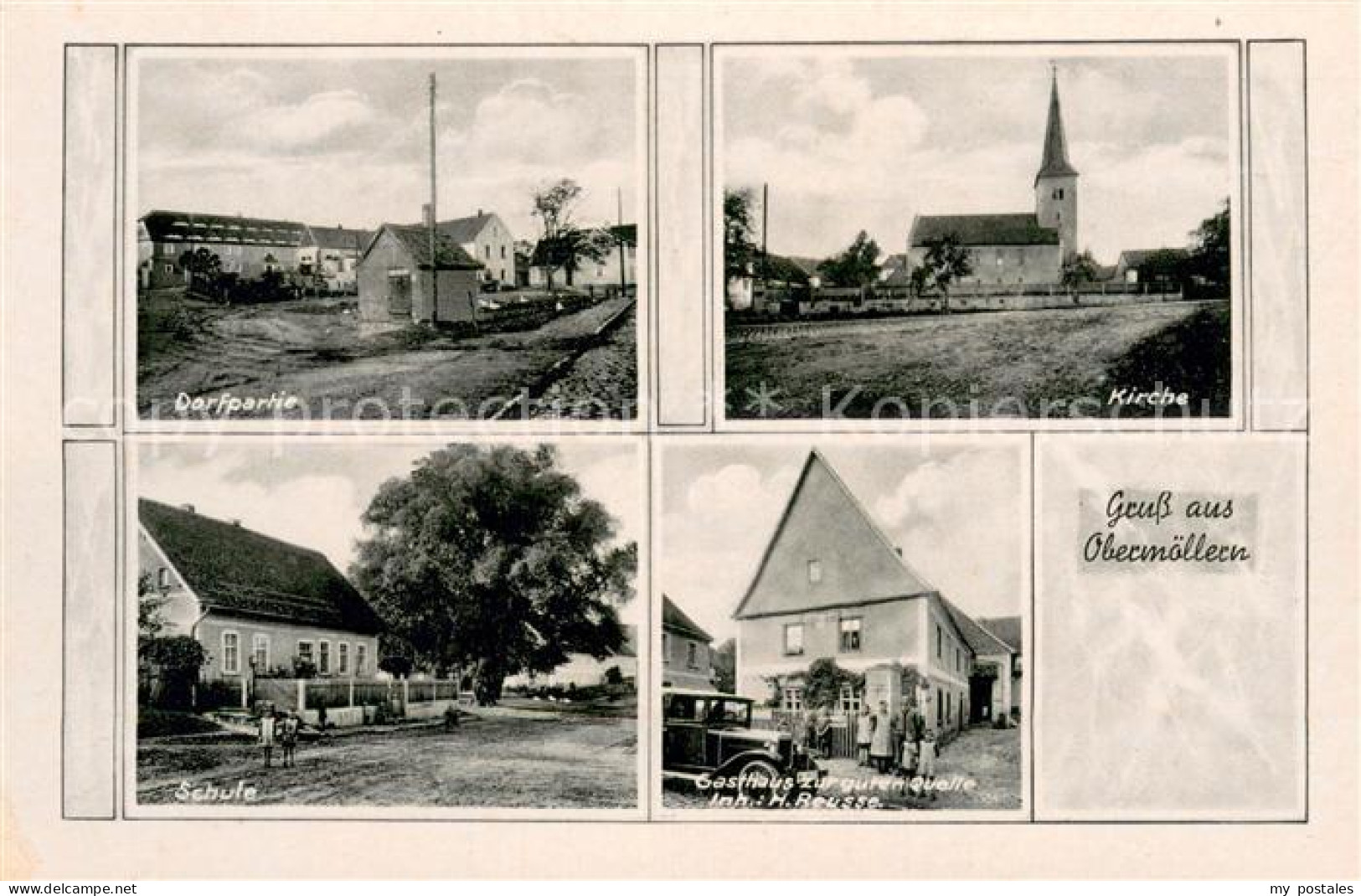 73748849 Moellern Dorfpartie Kirche Schule Gasthaus Zur Guten Quelle Moellern - Sonstige & Ohne Zuordnung