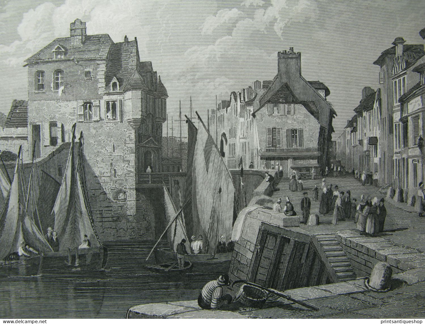 France Gravure Originale HONFLEUR Calvados - Prints & Engravings