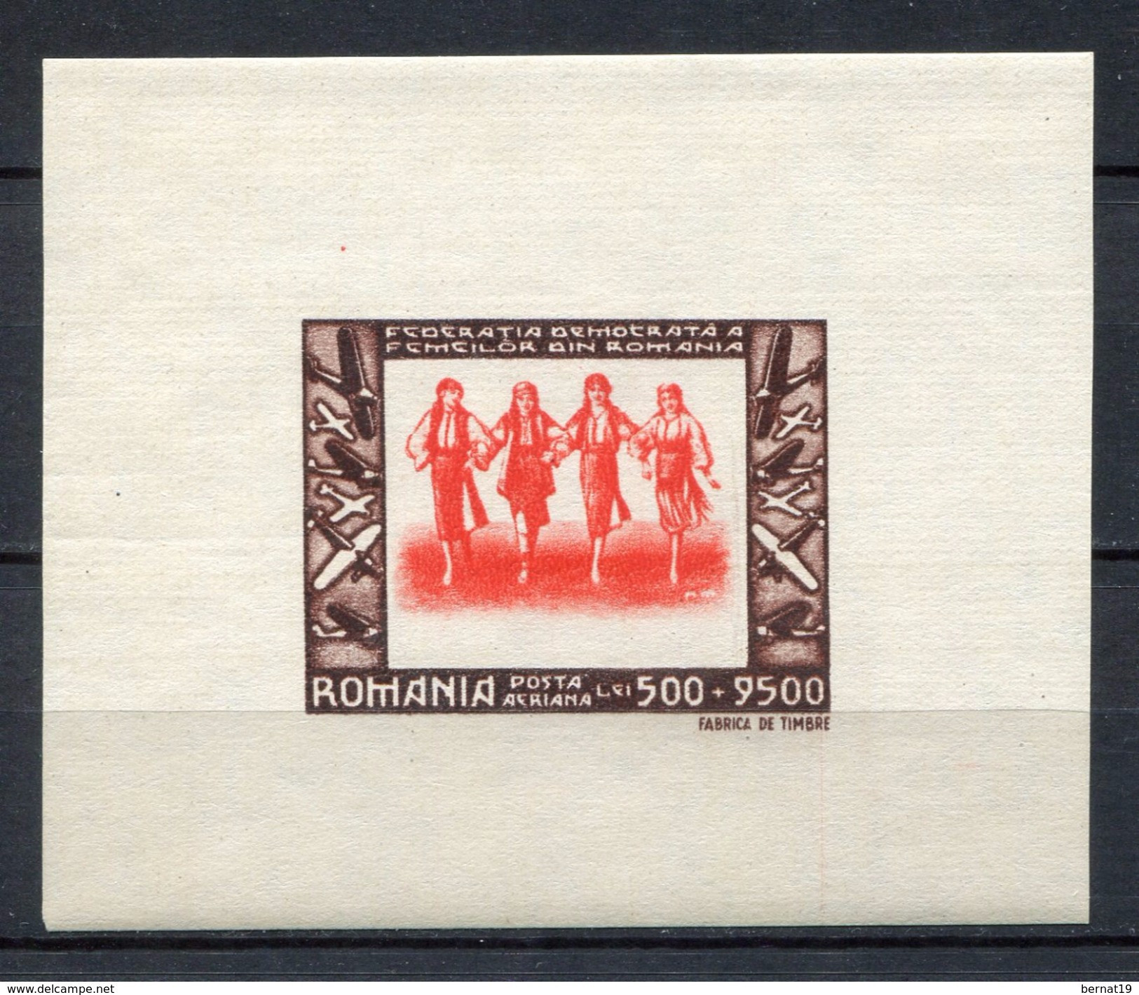 Rumanía 1946. Yvert Block 32 ** MNH. - Blocks & Sheetlets