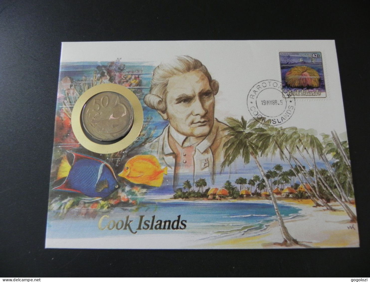 Cook Islands 50 Cents 1987 - Numis Letter 1988 - Cookinseln