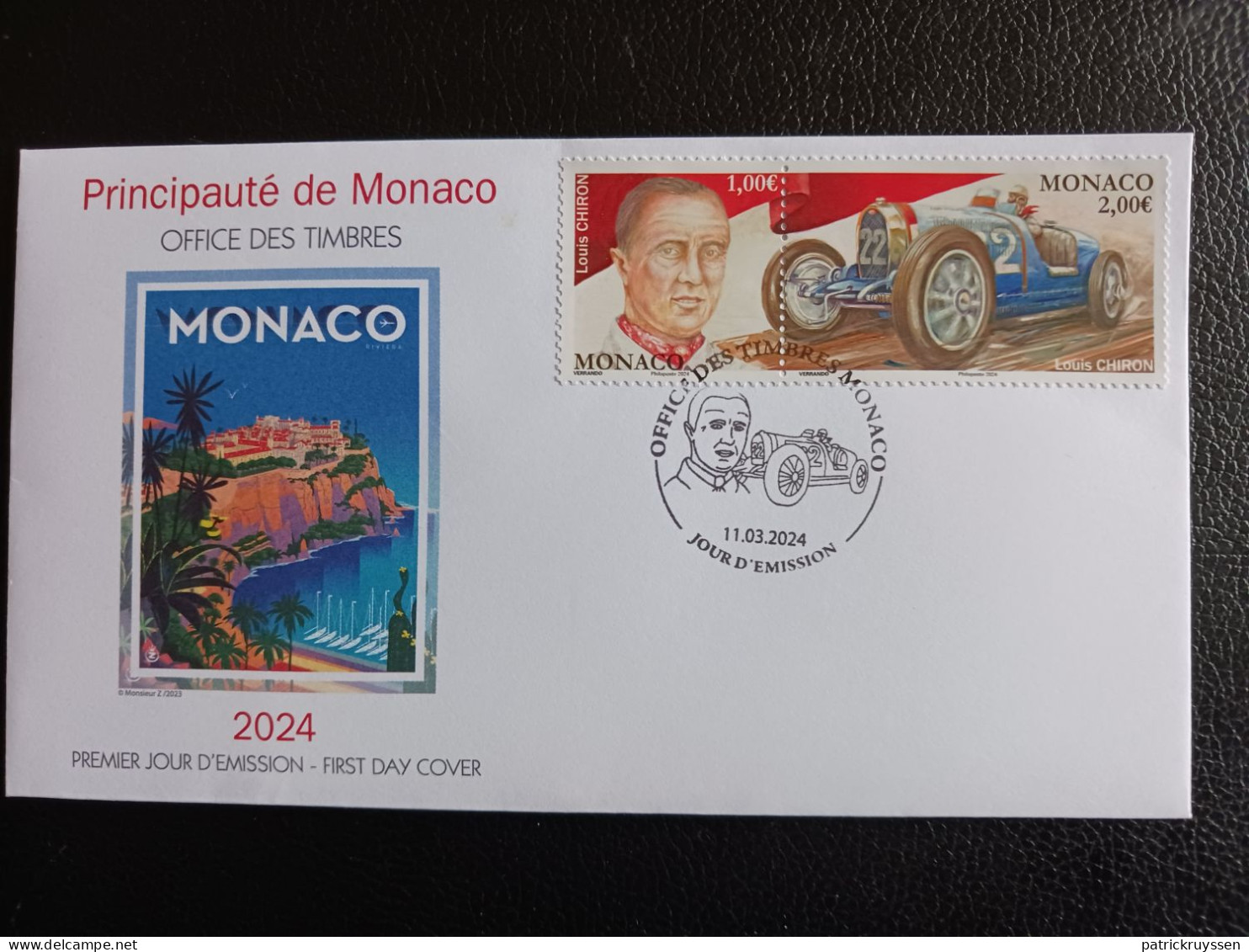 Monaco 2024 Race Cars Sport Formula Pilot LOUIS CHIRON 1899 1979 Driver 2v PAIRE DC PJ - Ongebruikt