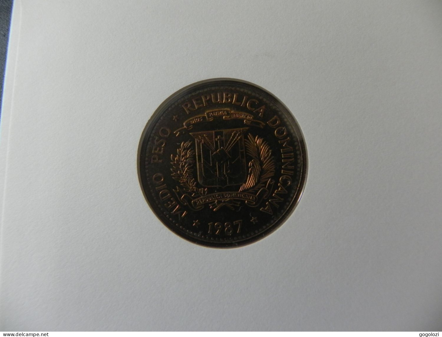 Dominican Republic 1/2 Peso 1983 - Cuna De Los Derechos Humanos - Bono Espaillat Rojas - Numis Letter 1988 - Dominicaanse Republiek