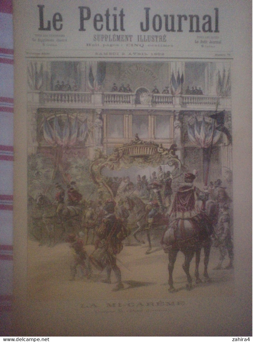 Le Petit Journal N°71 Mi-Carême Devant Siège L Petit Journal Mine Coup De Grisou Anderlues Chanson La Fermièrer H Moreau - Revues Anciennes - Avant 1900