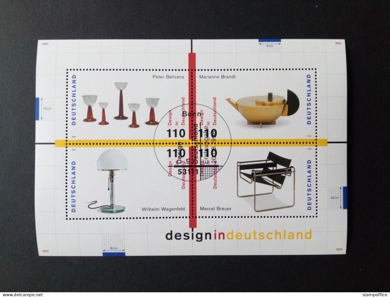 DEUTSCHLAND BLOCK 45 GESTEMPELT(USED) DESIGN IN DEUTSCHLAND STEMPEL BONN - Otros & Sin Clasificación