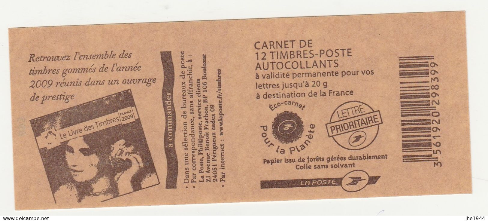 France Carnet N° 4197-C12 ** Le Livre Des Timbres 2009 - Other & Unclassified