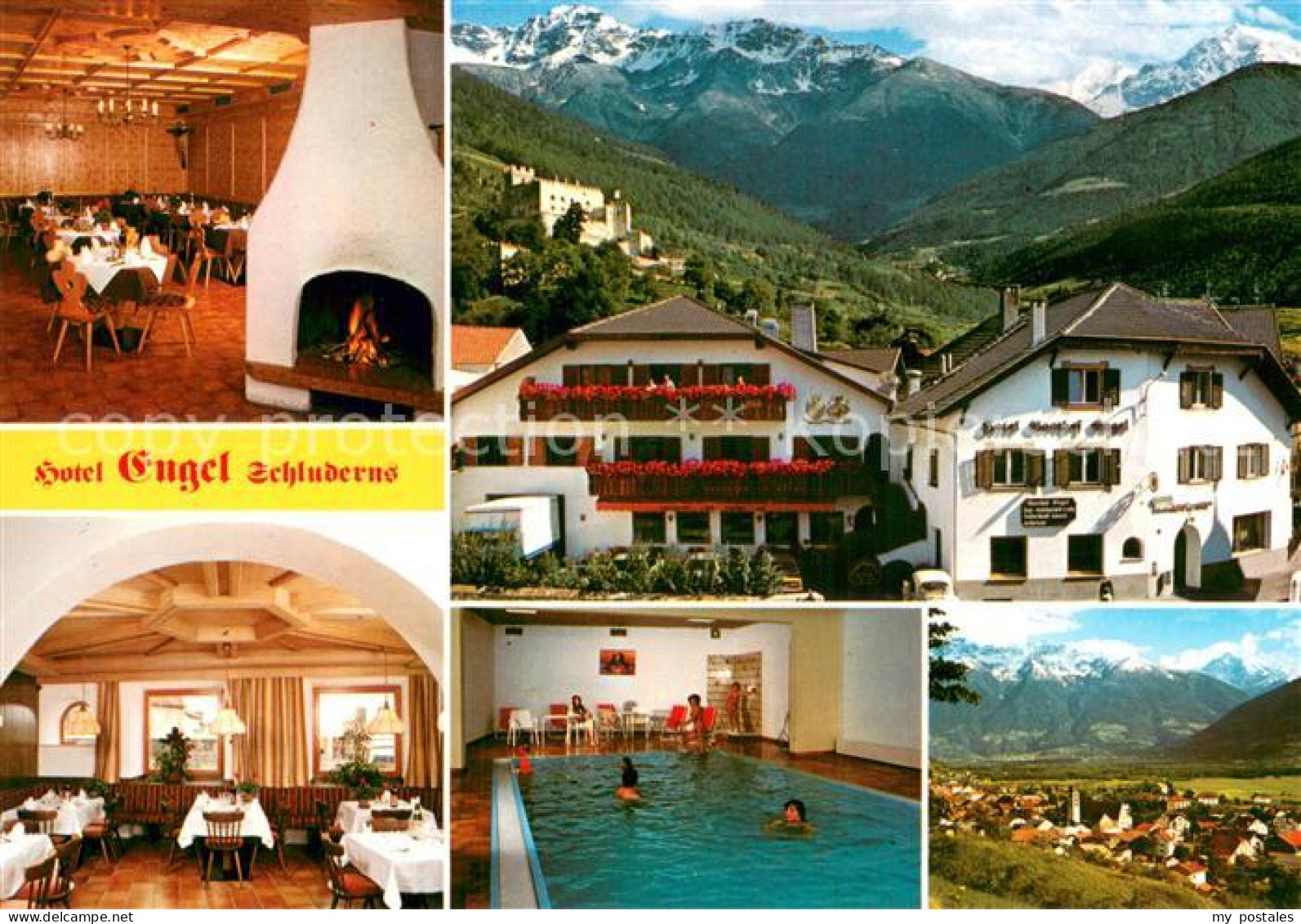 73748117 Schluderns Suedtirol Hotel Engel Kaminzimmer Gaststube Hallenbad Panora - Sonstige & Ohne Zuordnung