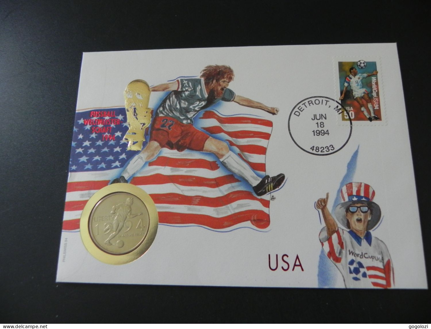 USA 1/2 Dollar 1994 - Football World Cup 1994 - Numis Letter - Commemoratives