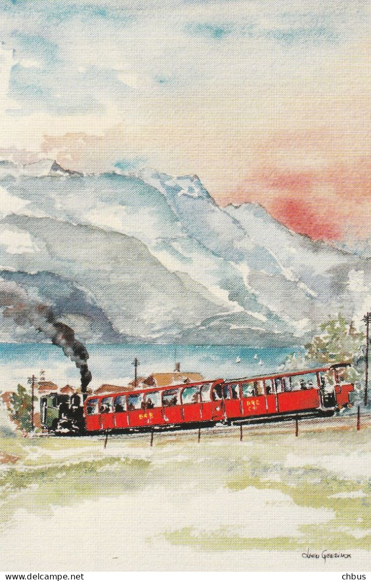 Bahn, Train; Brienz Rothorn Bahn (Faltkarte) - Brienz