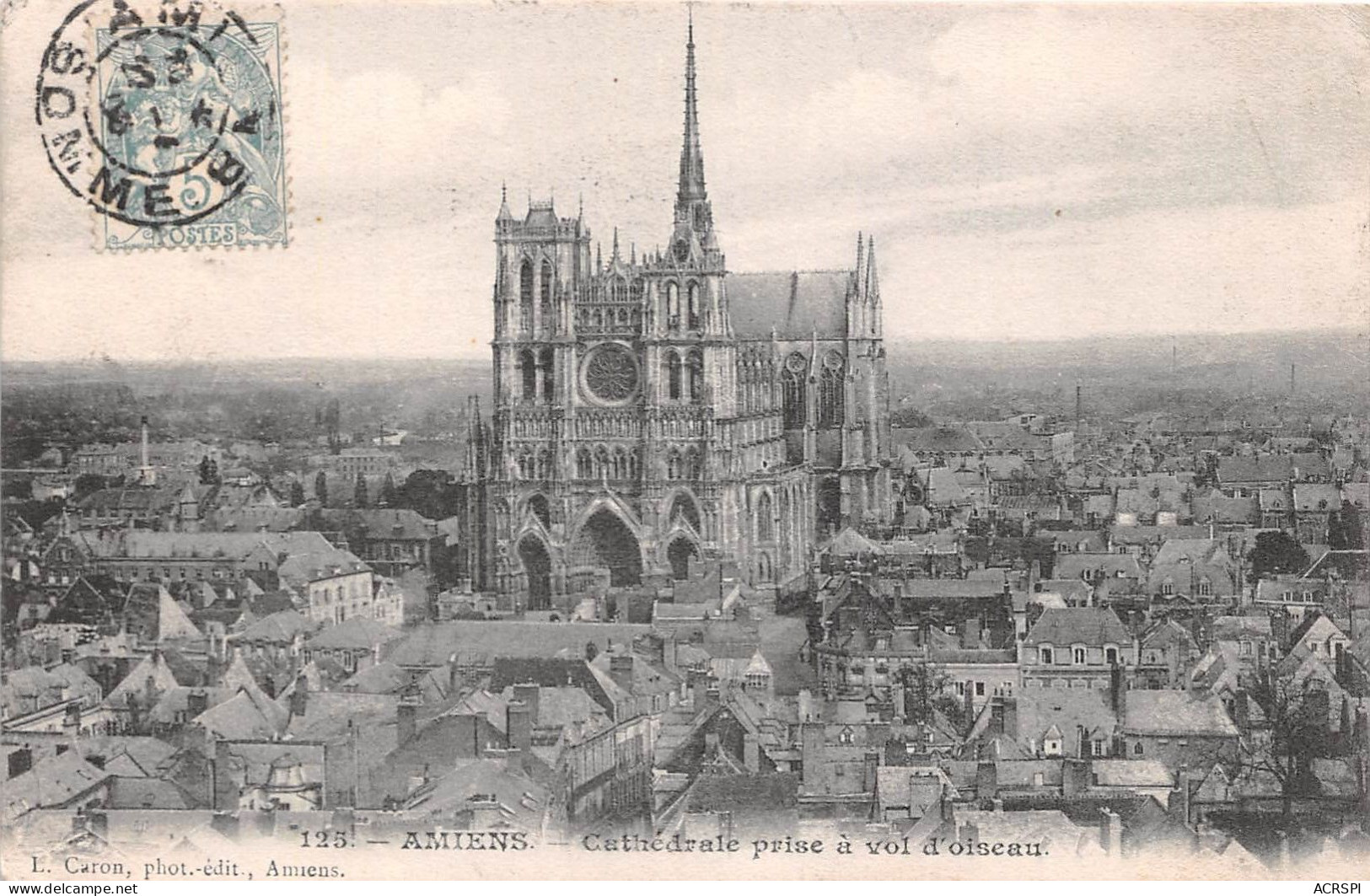 AMIENS Cathedrale Prise A Vol D Ooiseau 20(scan Recto-verso) MA2012 - Amiens