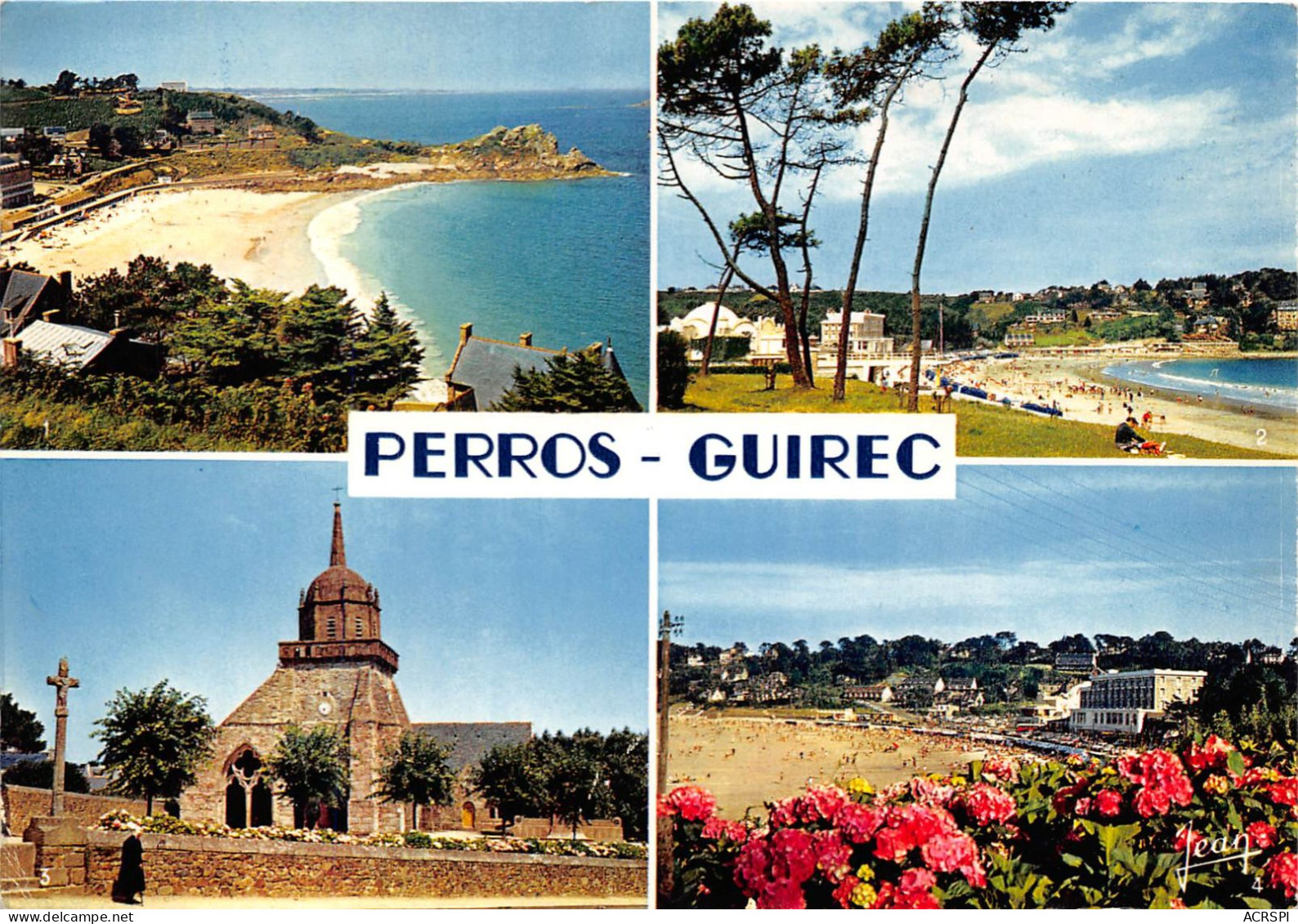 PERROS GUIREC Une De Ses Plages La Plage De Trestraou Et Le Casino Eglise 31(scan Recto-verso) MA2011 - Perros-Guirec