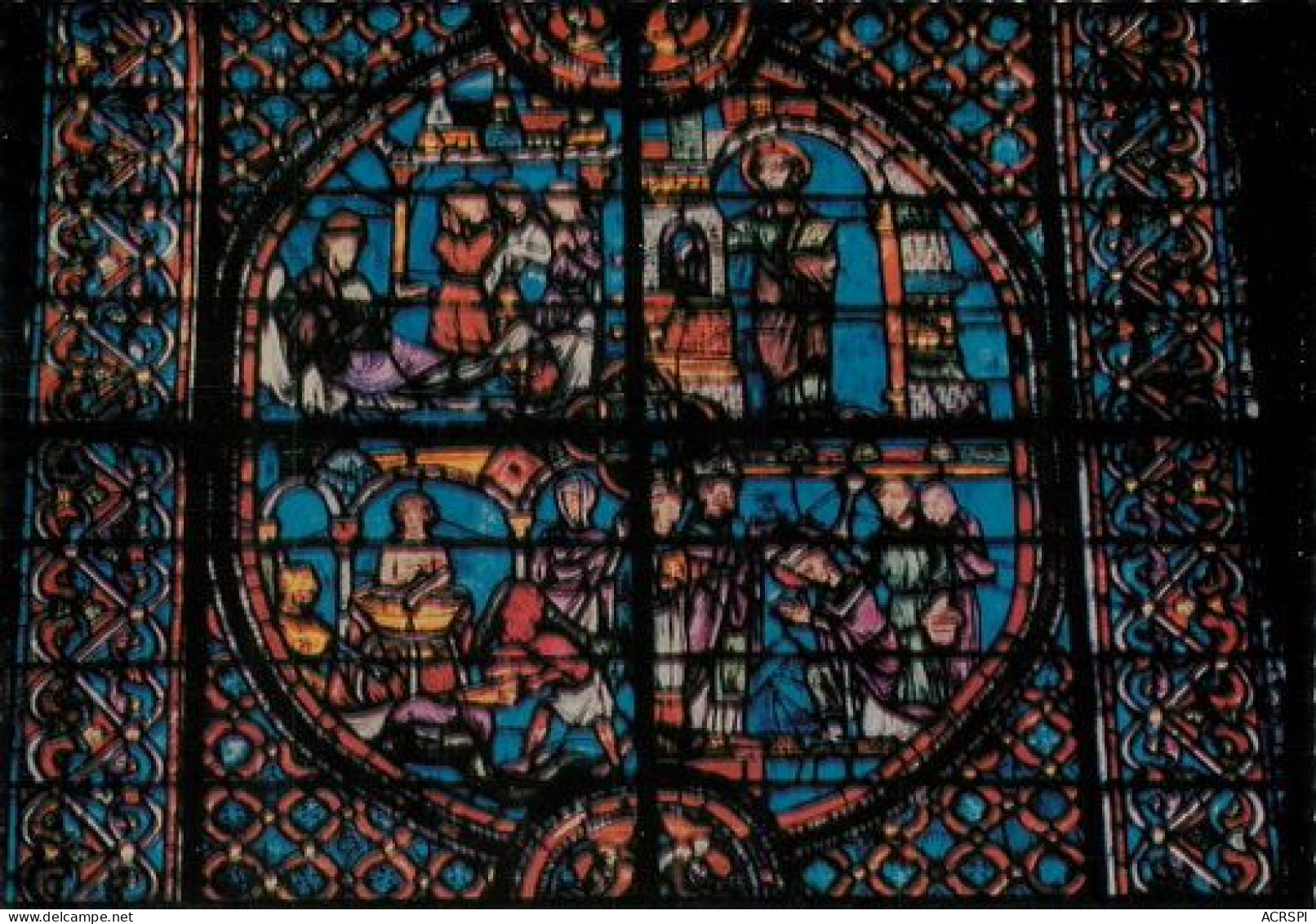 AUXERRE   Les Vitraux De La Cathedrale St Etienne  9  (scan Recto-verso)MA2010Ter - Auxerre