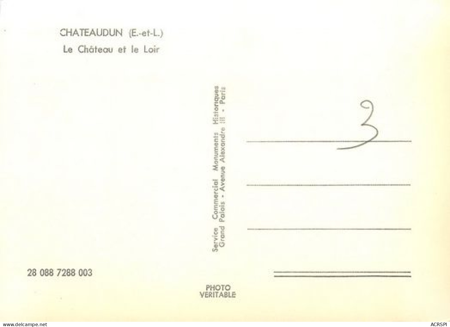 CHATEAUDUN  Le Chateau Et Le Loir   59   (scan Recto-verso)MA2010Bis - Chateaudun
