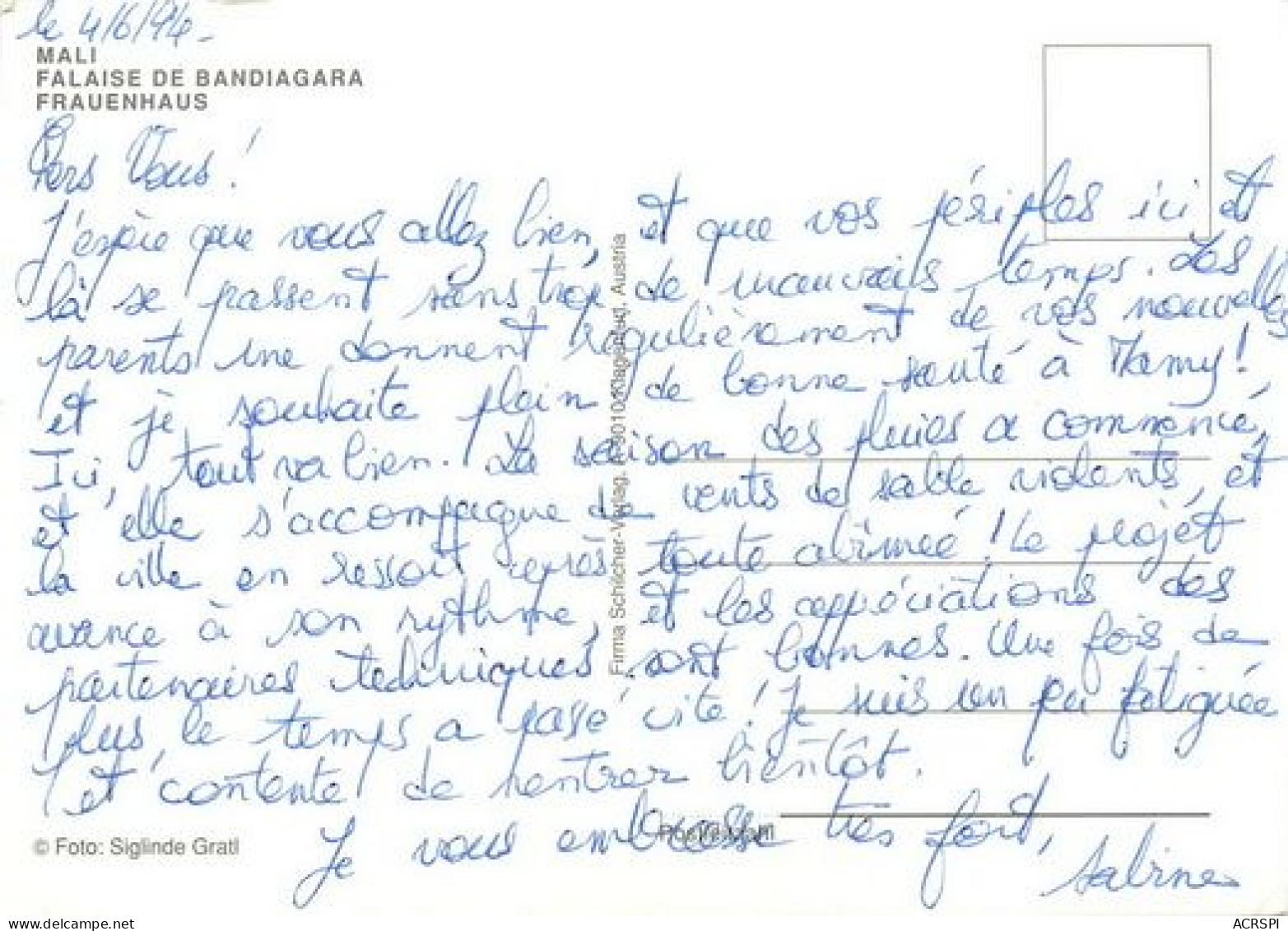 MALI Ex SOUDAN Français  BANDIAGARA Les Falaises  Frauenhaus  2    (scan Recto-verso)MA2008Ter - Mali