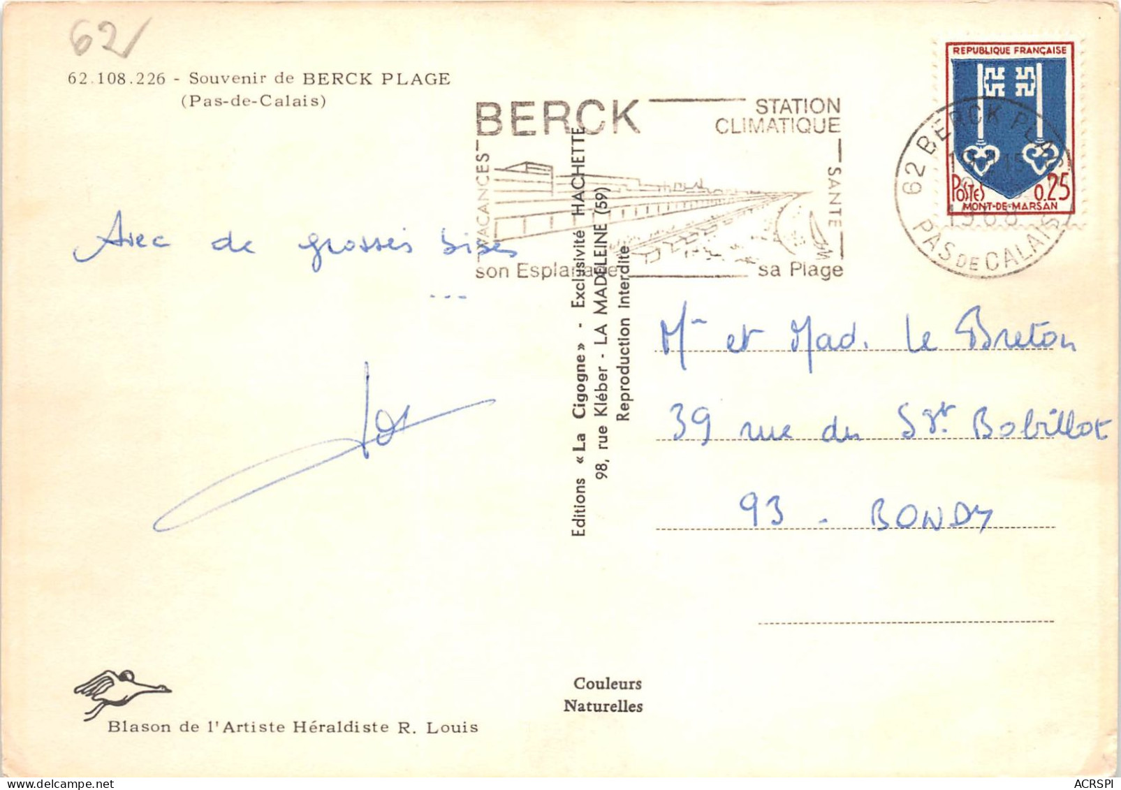 Souvenir De BERCK PLAGE 22(scan Recto-verso) MA2008 - Berck