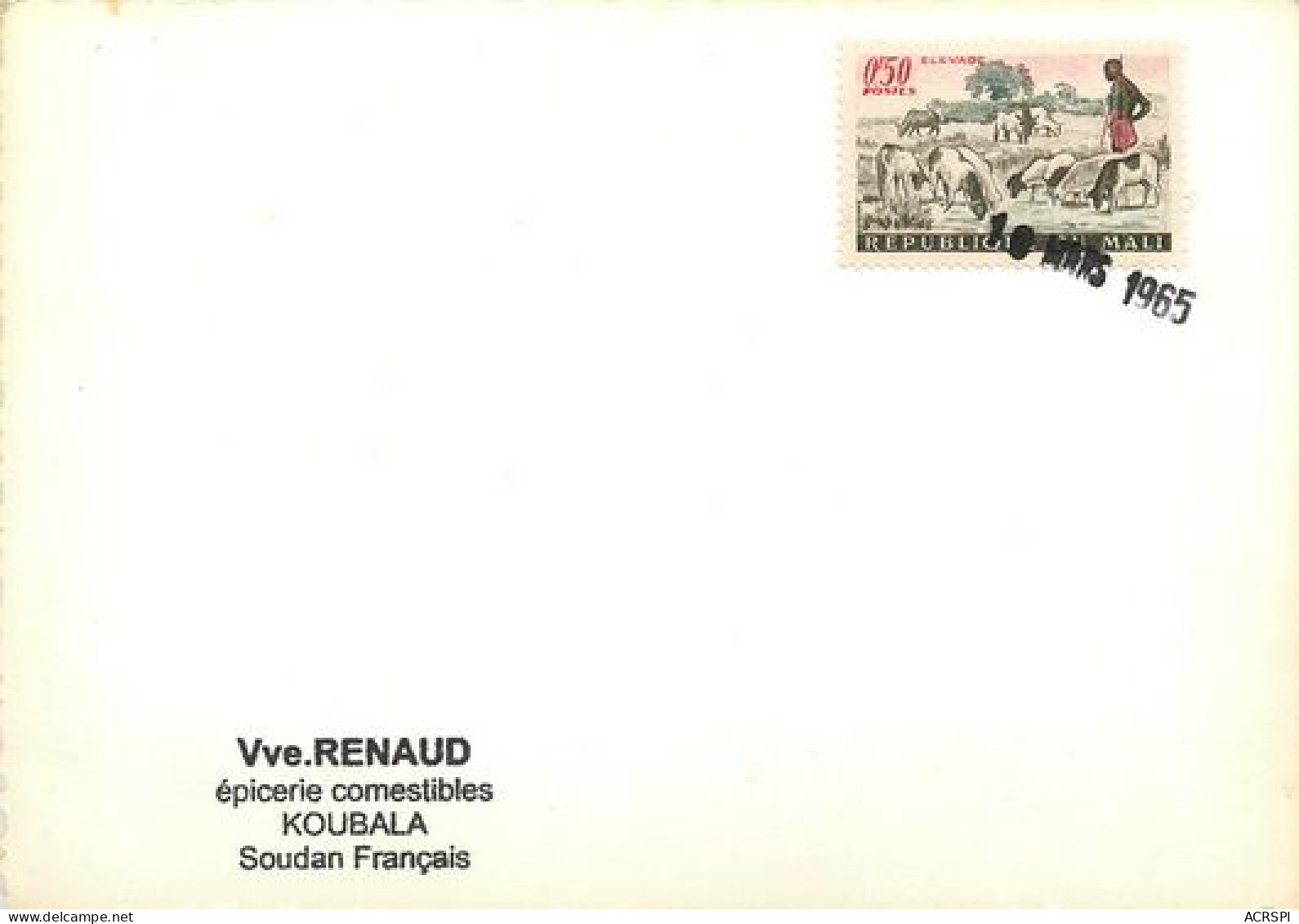 MALI Ancien Soudan Francais  KOUBALA  Discution  29   (scan Recto-verso)MA2007Ter - Malí