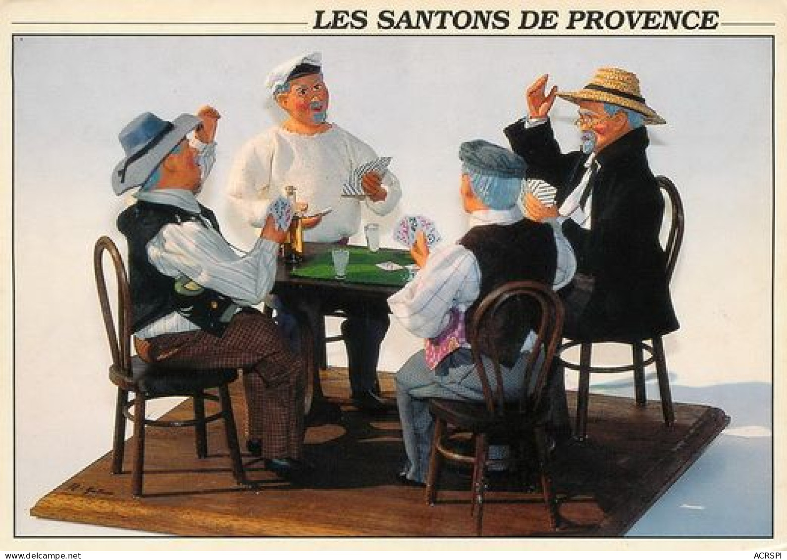 Marseille Santons Partie De Cartes Par René Et Patrice GATEAU  4  (scan Recto-verso)MA2006Bis - Non Classés