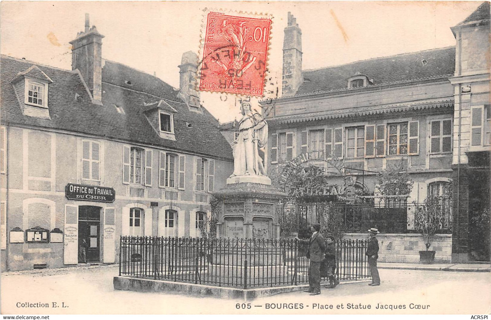 BOURGES Place Et Statue Jacques Coeur 14(scan Recto-verso) MA2004 - Bourges